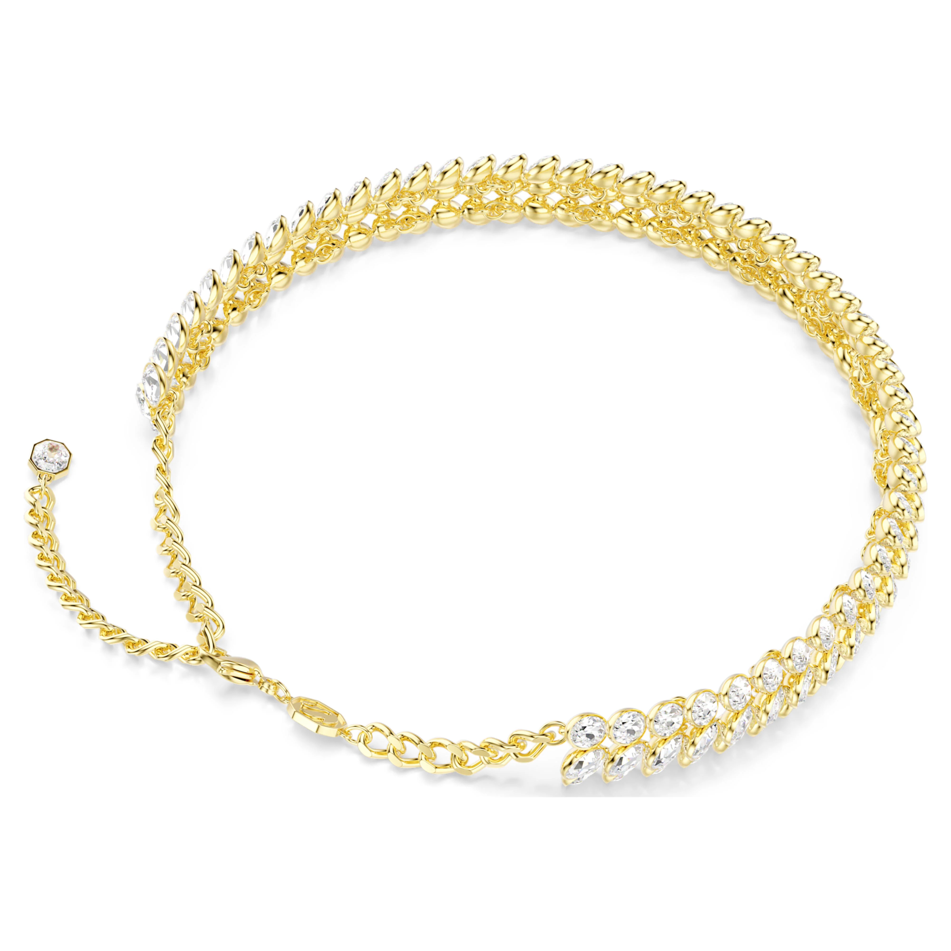 Idyllia choker Oval cut, White, Gold-tone plated - Image 5