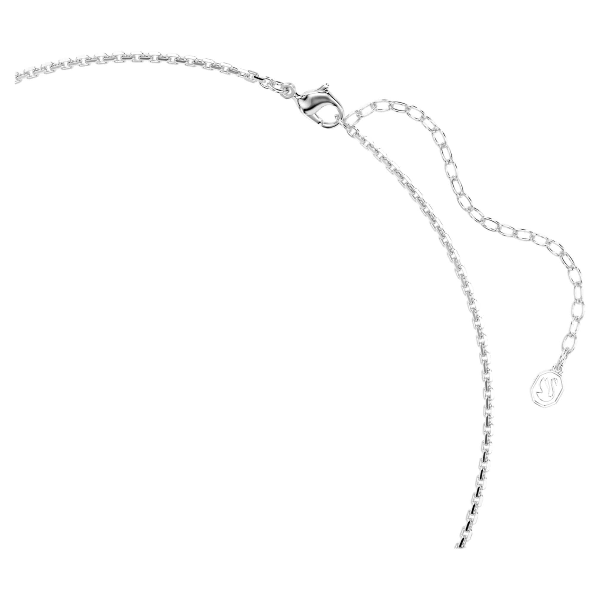 Idyllia necklace Heart with arrow, White, Rhodium plated - Image 3