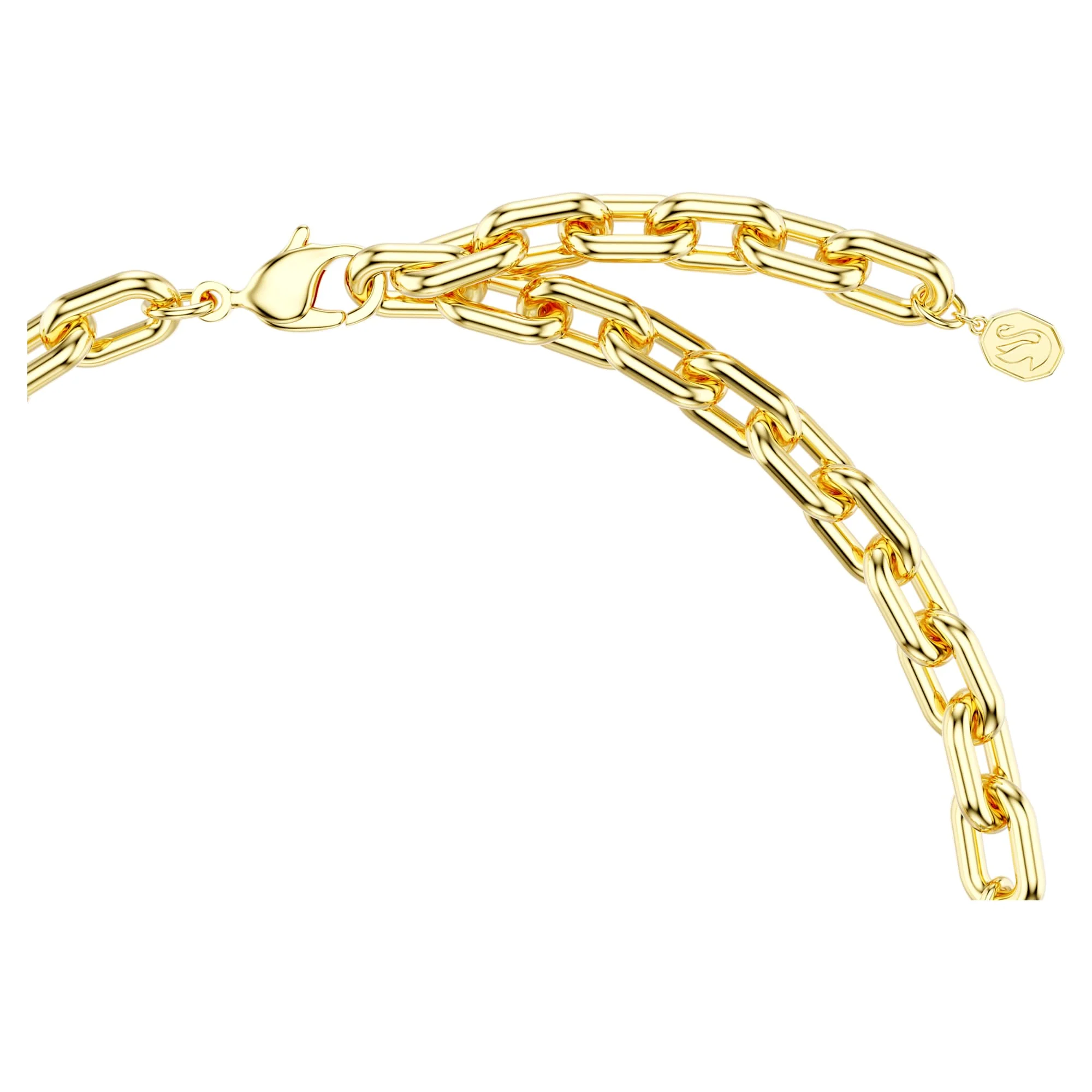 Idyllia necklace Mixed cuts, Pavé, Flower, Multicolored, Gold-tone plated - Image 3