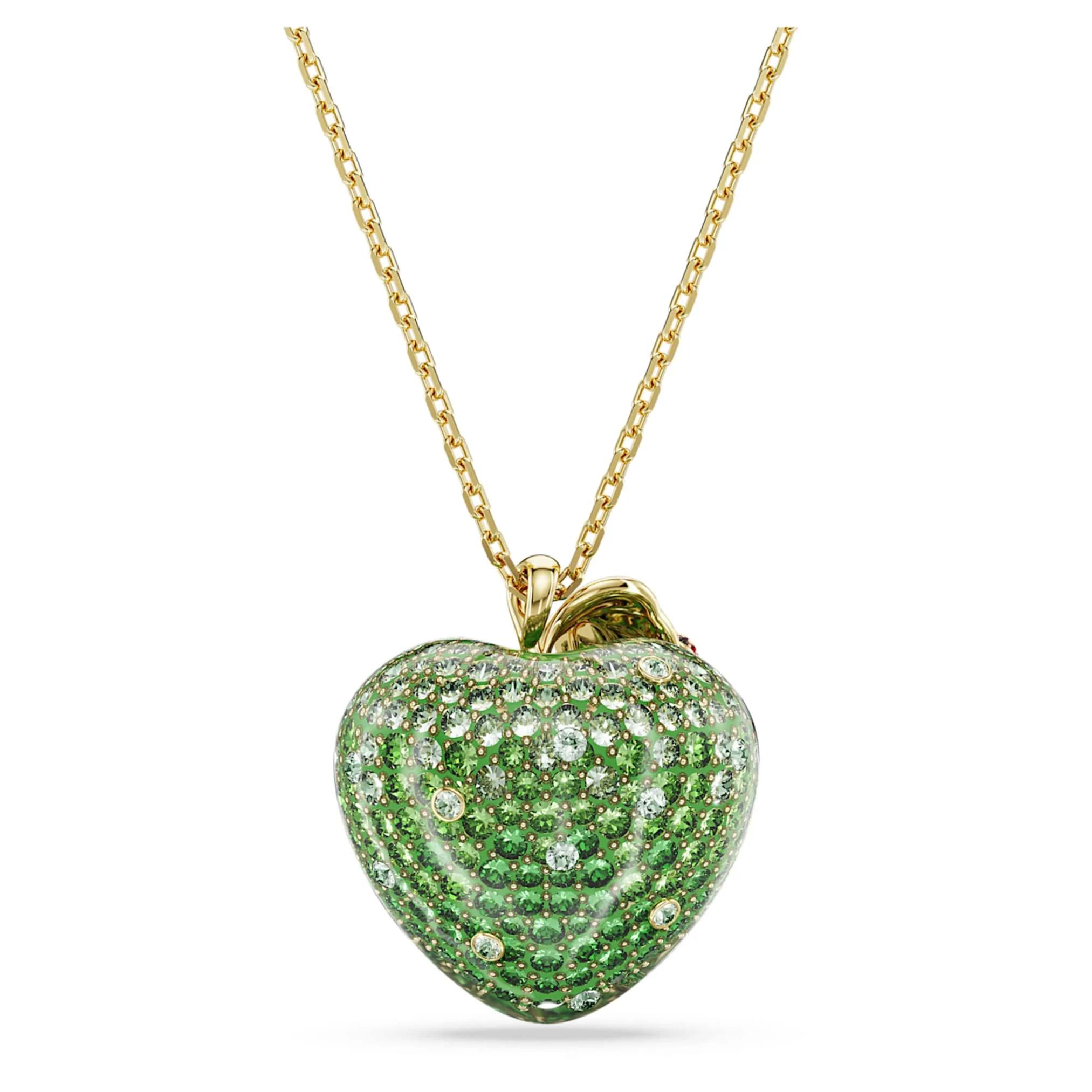 Idyllia pendant Mixed cuts, Apple, Green, Gold-tone plated - Image 4