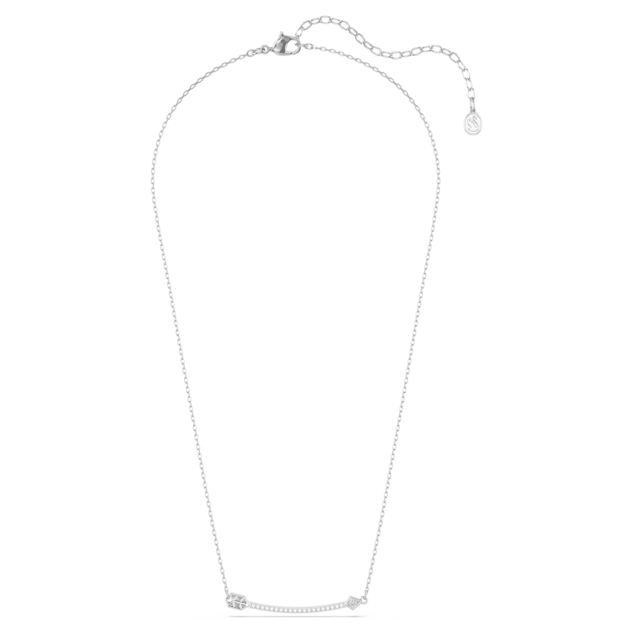 Idyllia pendant Mixed cuts, Arrow, White, Rhodium plated - Image 2