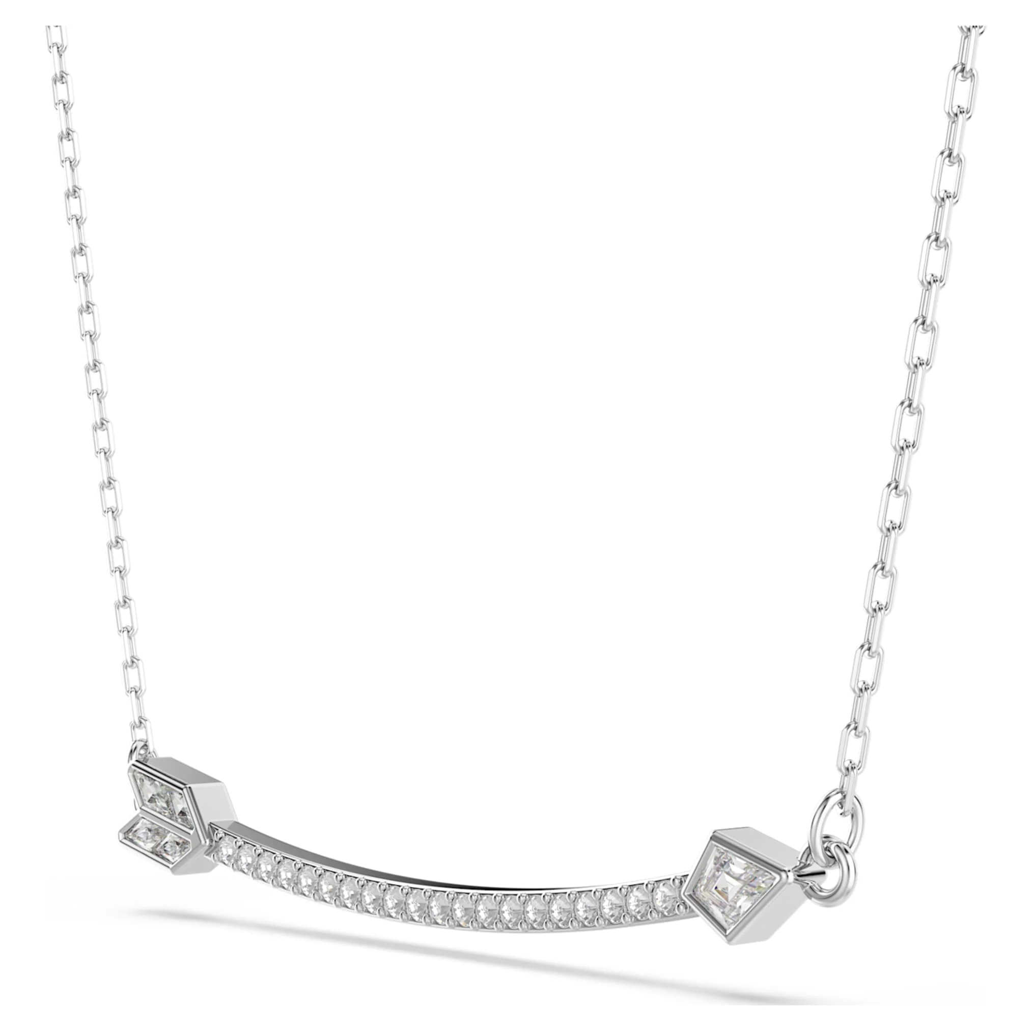 Idyllia pendant Mixed cuts, Arrow, White, Rhodium plated - Image 3