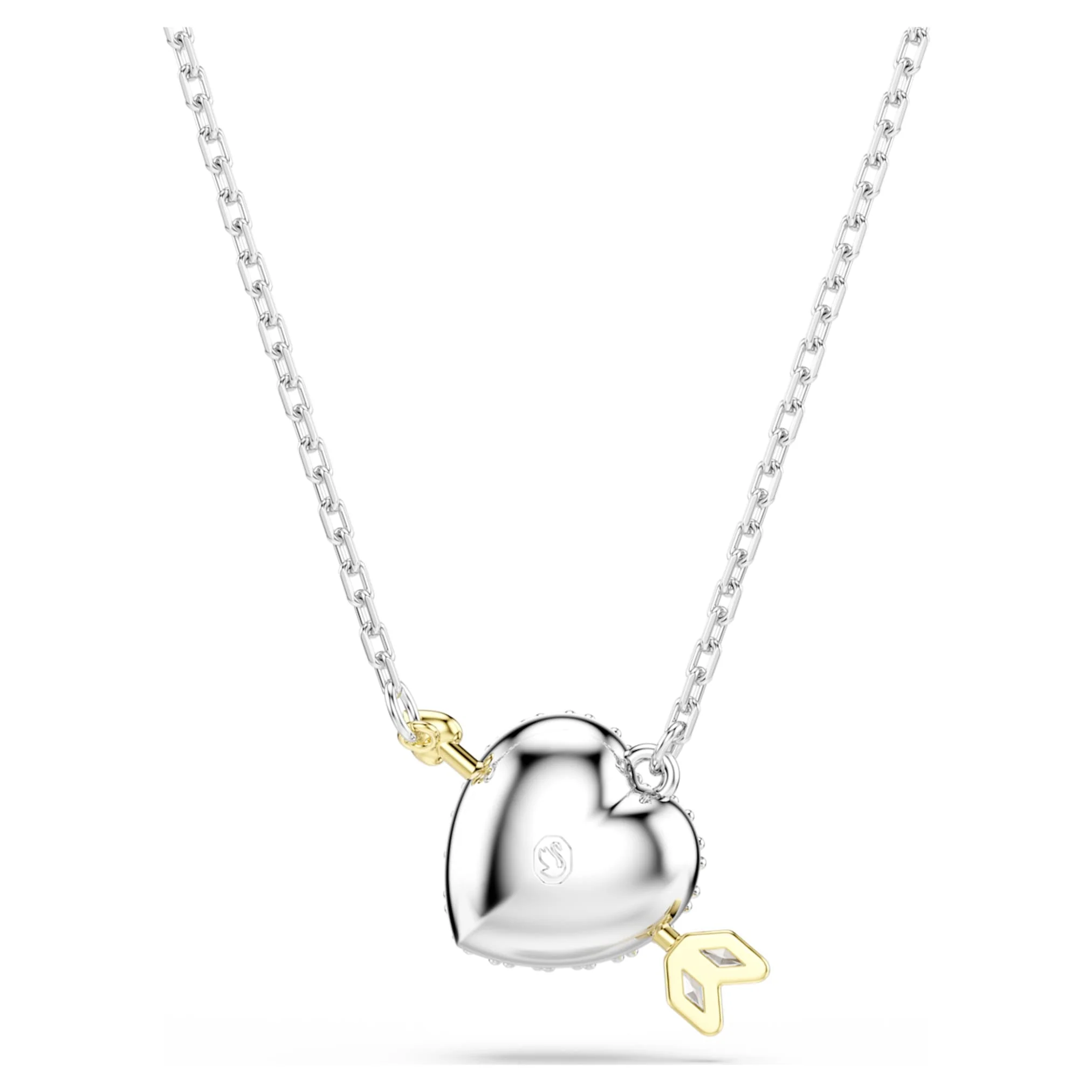 Idyllia pendant Mixed cuts, Heart with arrow, White, Mixed metal finish - Image 5