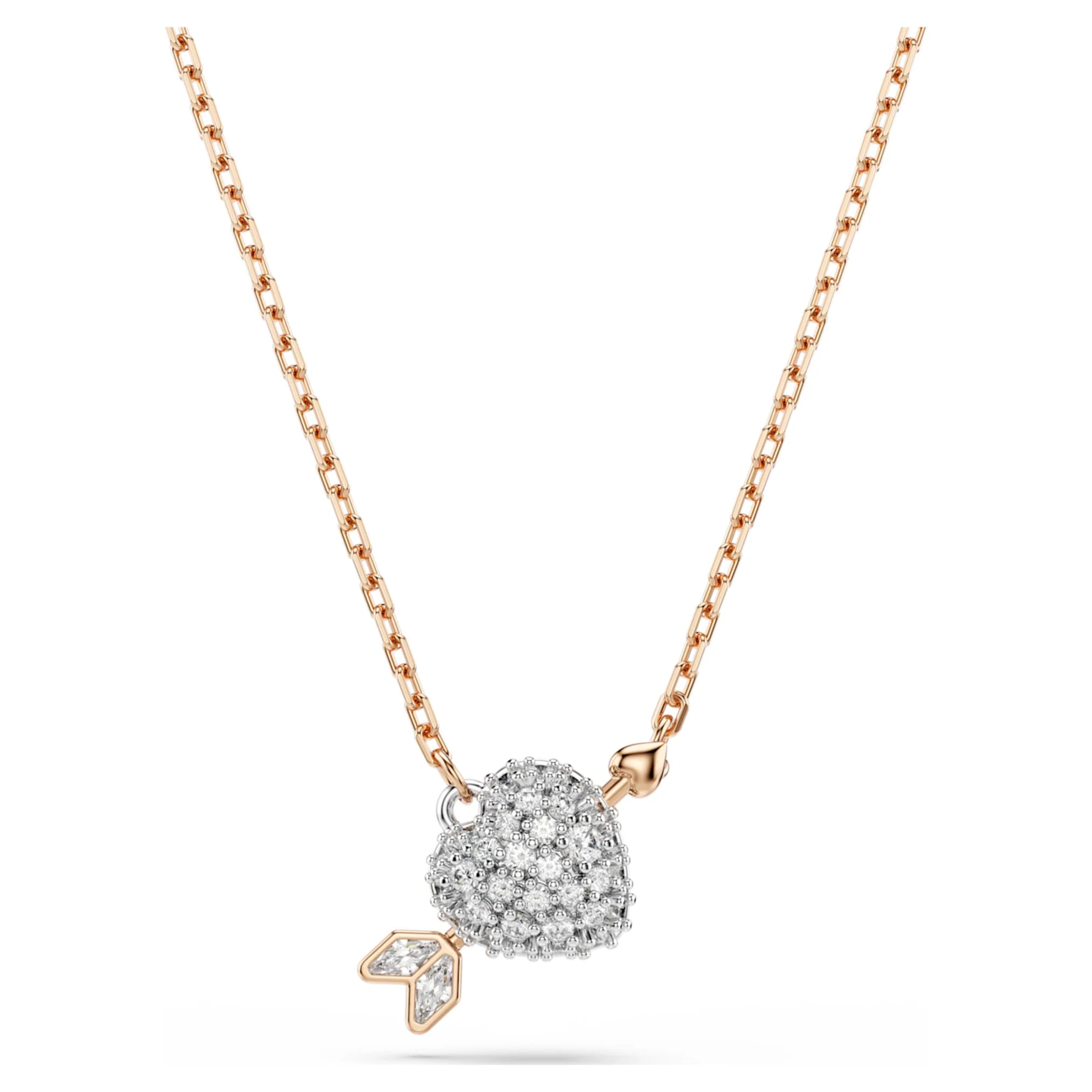 Idyllia set Mixed cuts, Heart with arrow, White, Rose gold-tone plated - Image 5