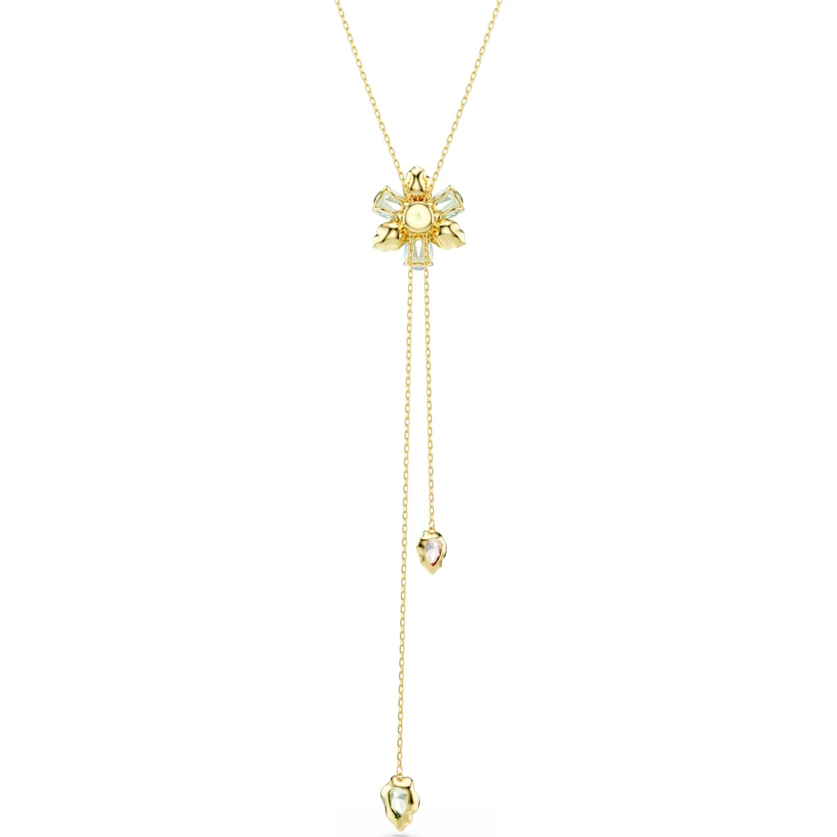 Idyllia Y pendant, Mixed cuts, Flower, Multicolored, Gold-tone plated - Image 4