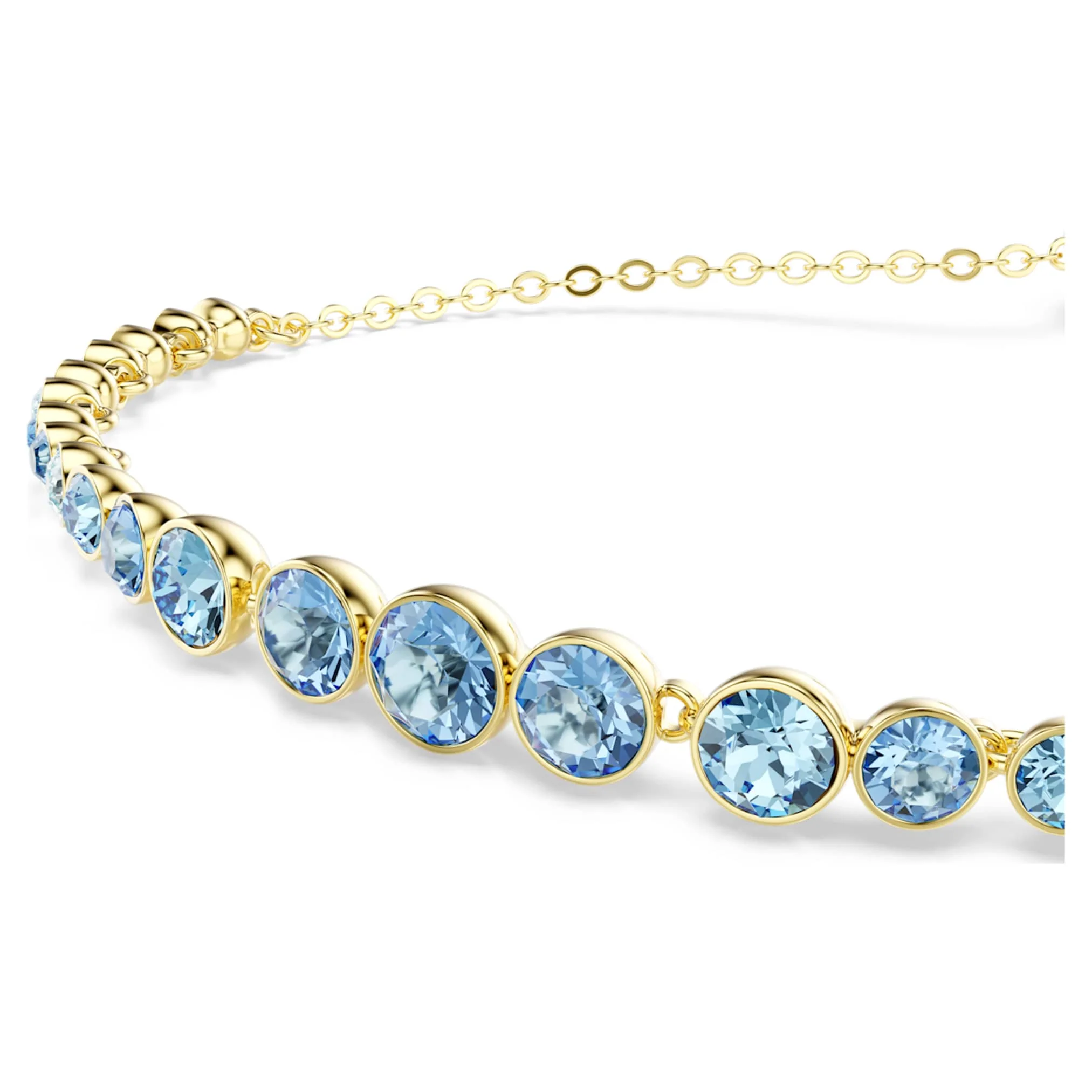 Imber bracelet Round cut, Blue, 18K gold finish - Image 2