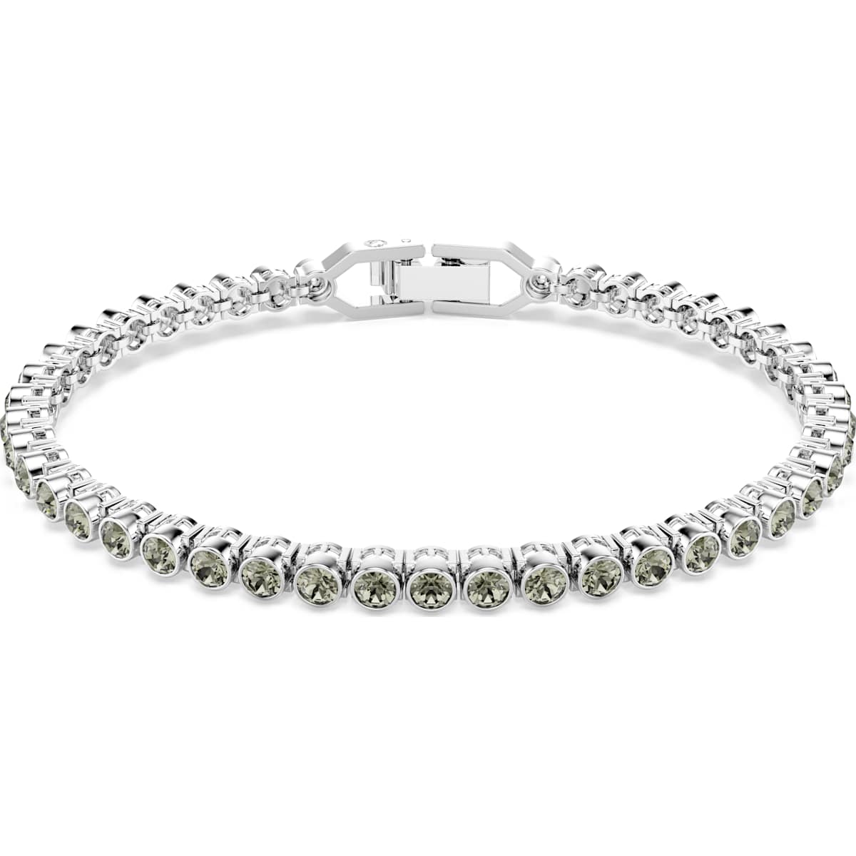 Imber Emily Tennis bracelet Round cut, Black, Rhodium plated