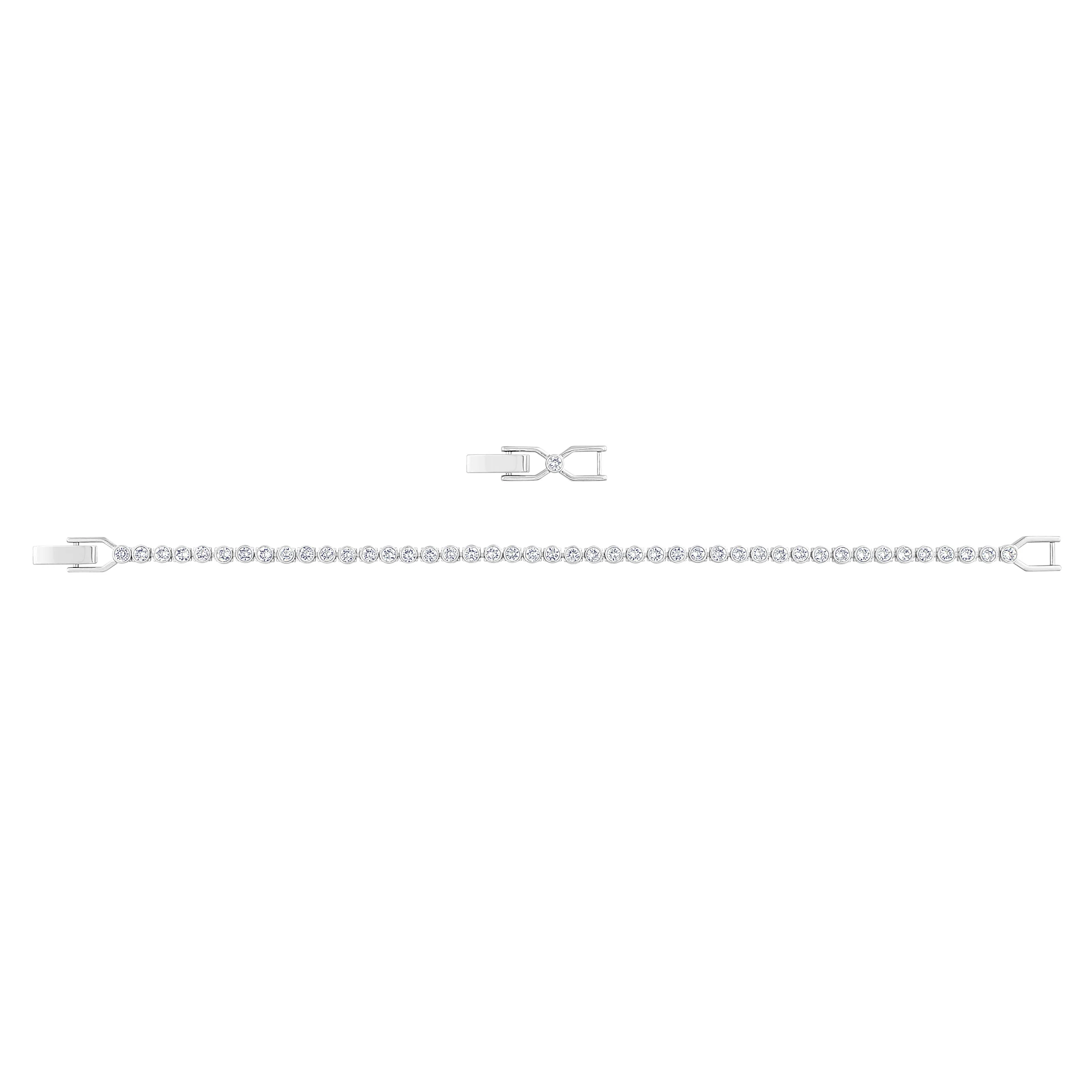 Imber Emily Tennis bracelet Round cut, White, Rhodium plated - Image 3