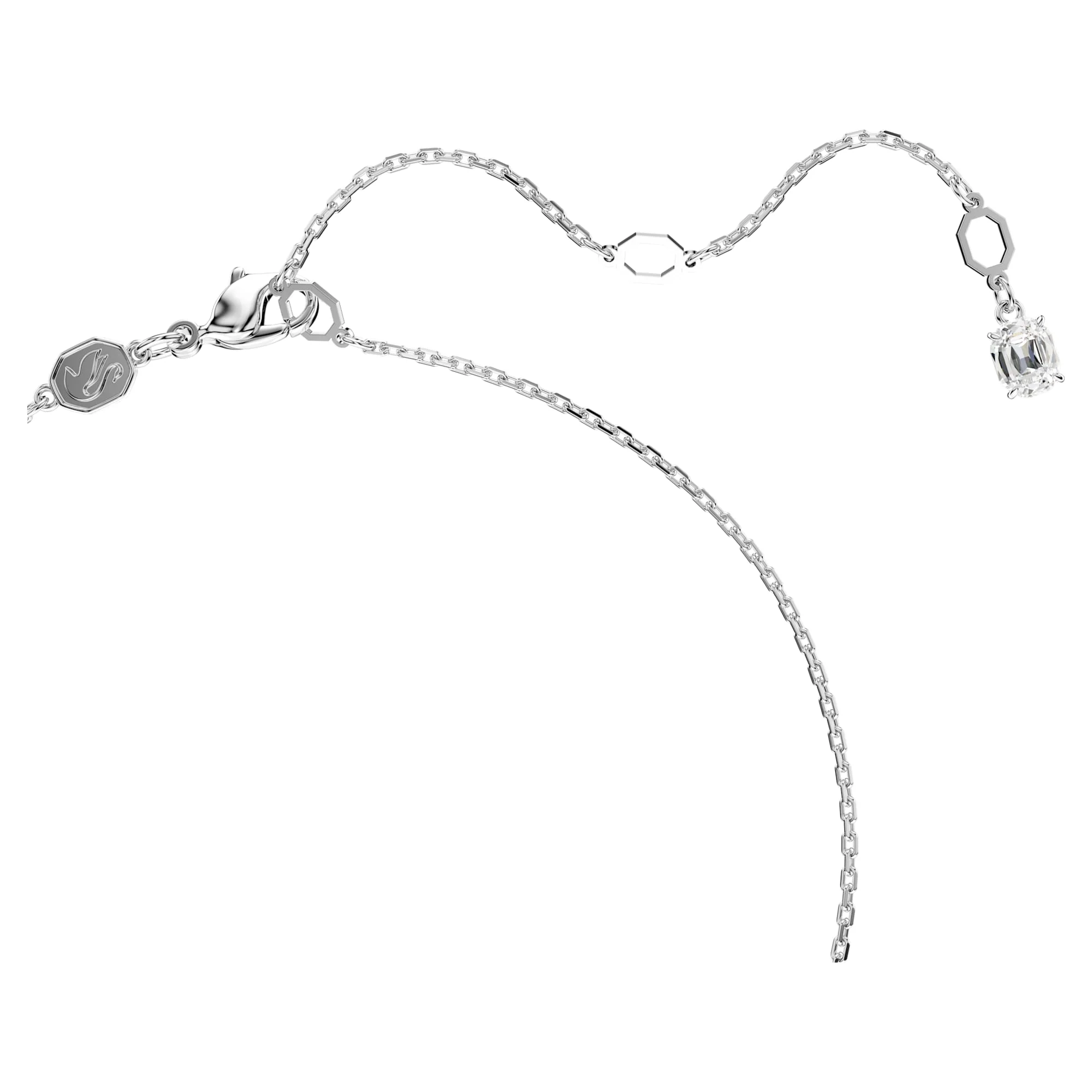 Imber pendant Round cut, White, Rhodium plated - Image 3
