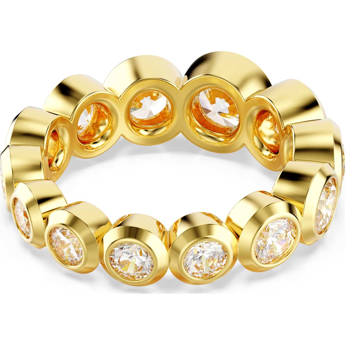 Imber ring, Mixed round cuts, White, Gold-tone plated - Image 3