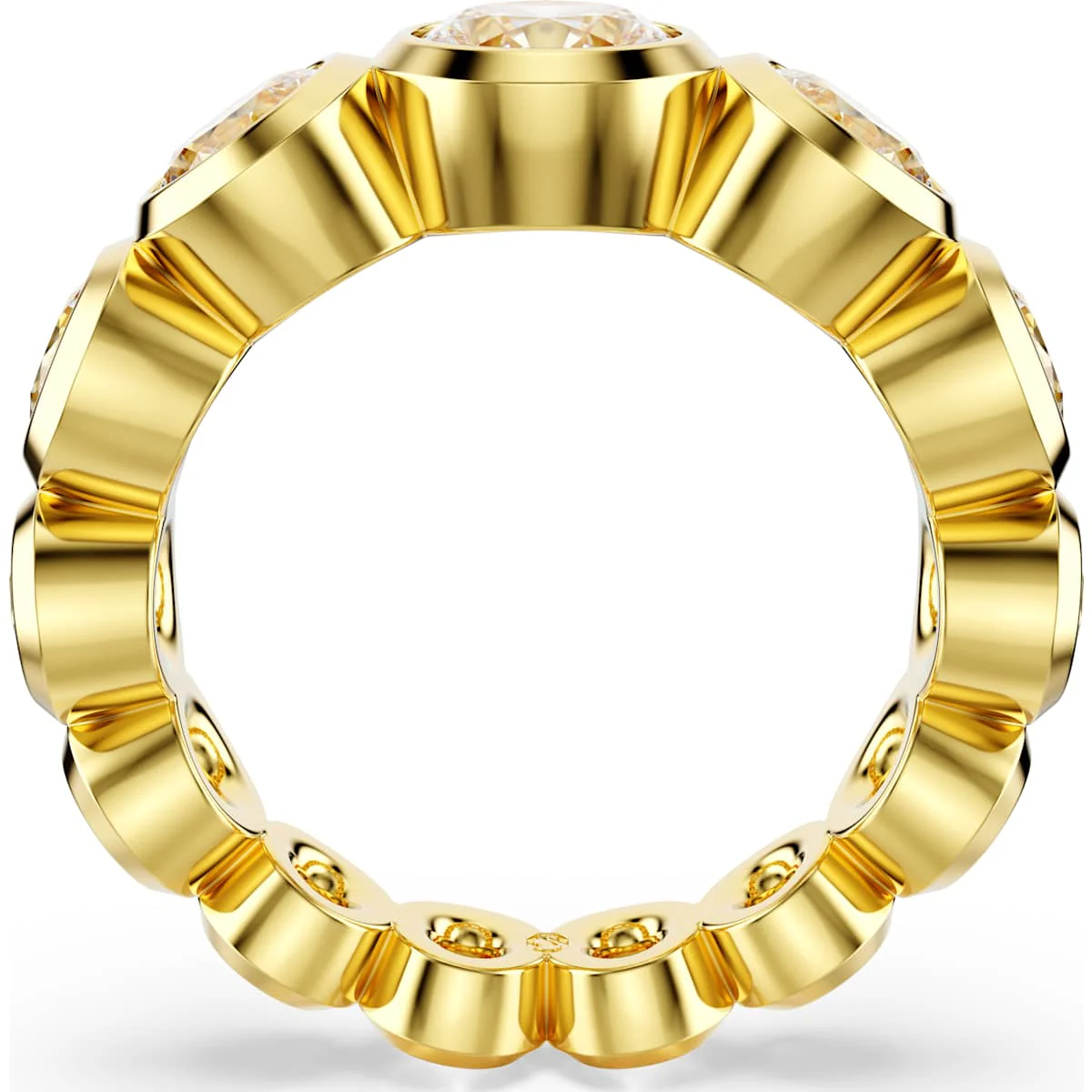 Imber ring, Mixed round cuts, White, Gold-tone plated - Image 4