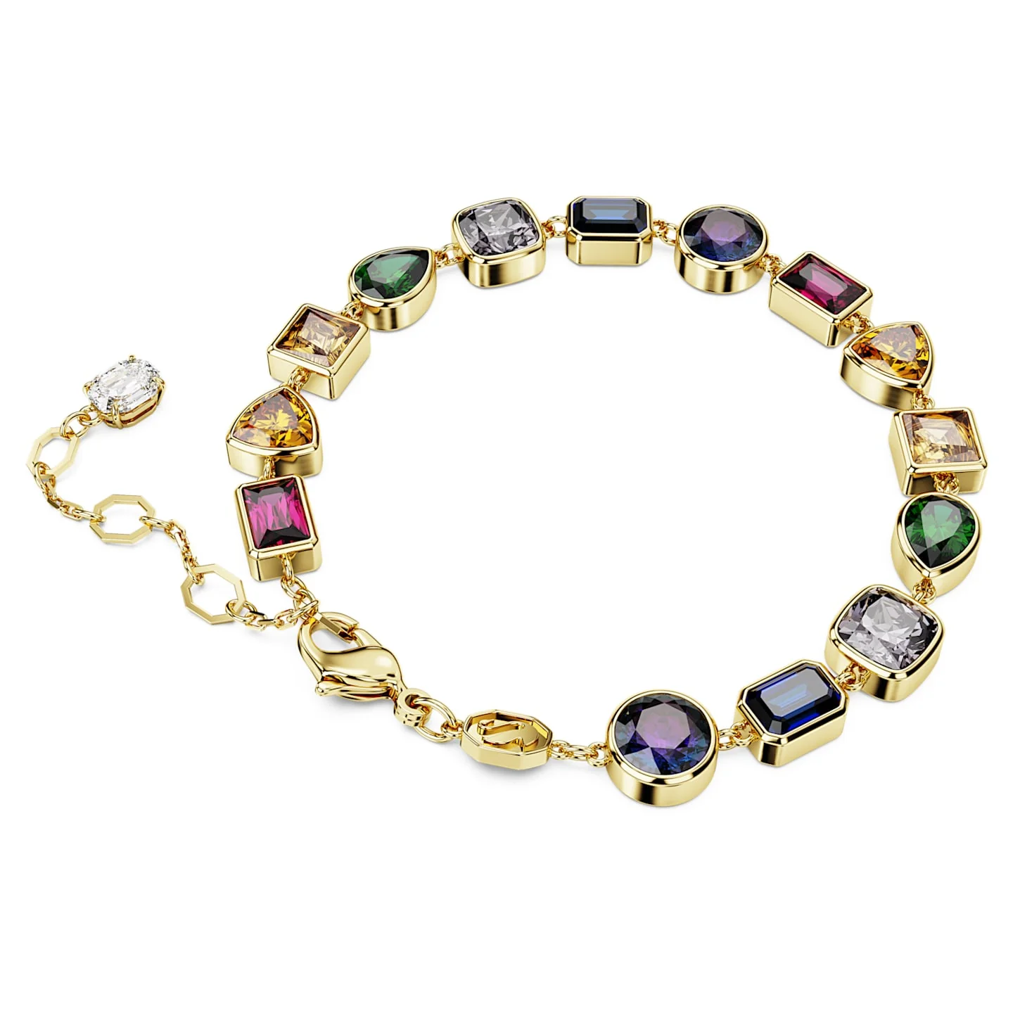 Imber Tennis bracelet Mixed cuts, Multicolored, Gold-tone plated - Image 4