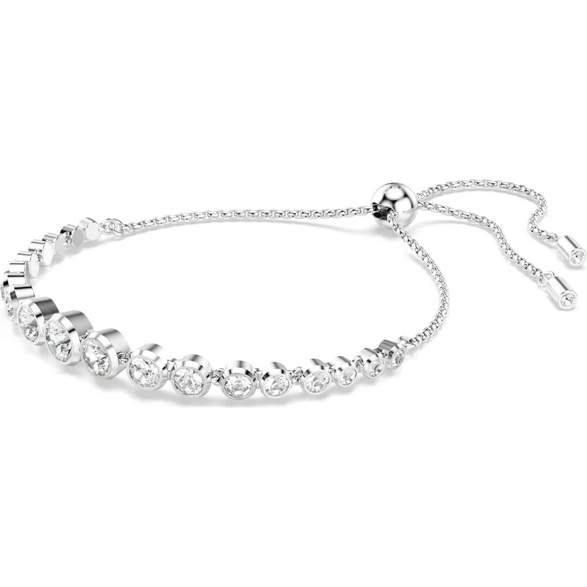 Imber Tennis bracelet Mixed round cuts, White, Rhodium plated - Image 2