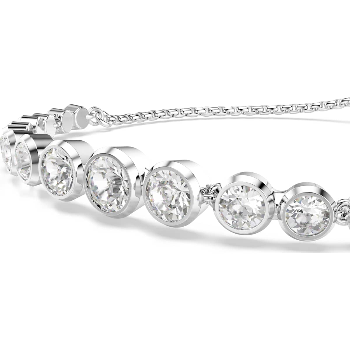 Imber Tennis bracelet Mixed round cuts, White, Rhodium plated - Image 4
