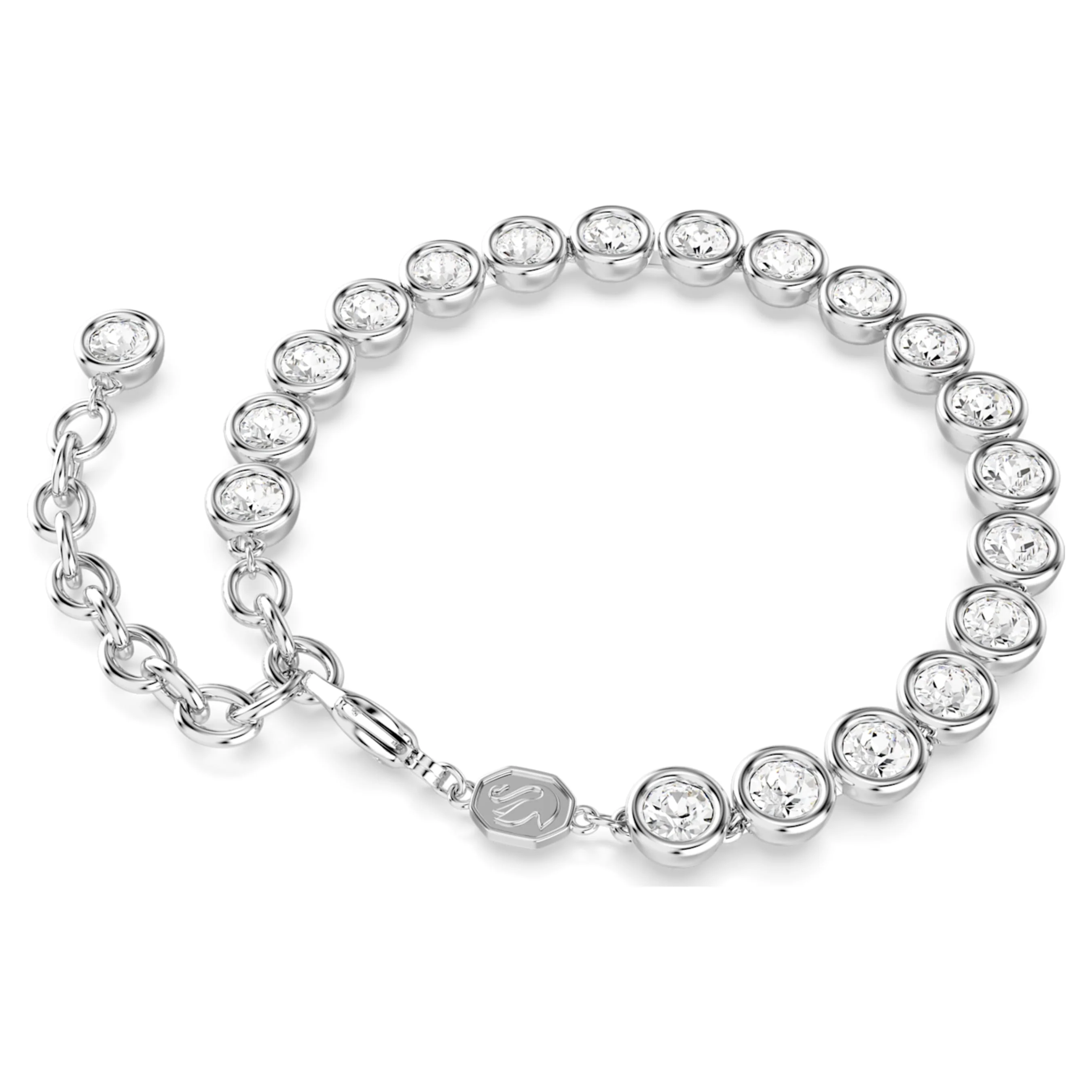 Imber Tennis bracelet Round cut, White, Rhodium plated - Image 4