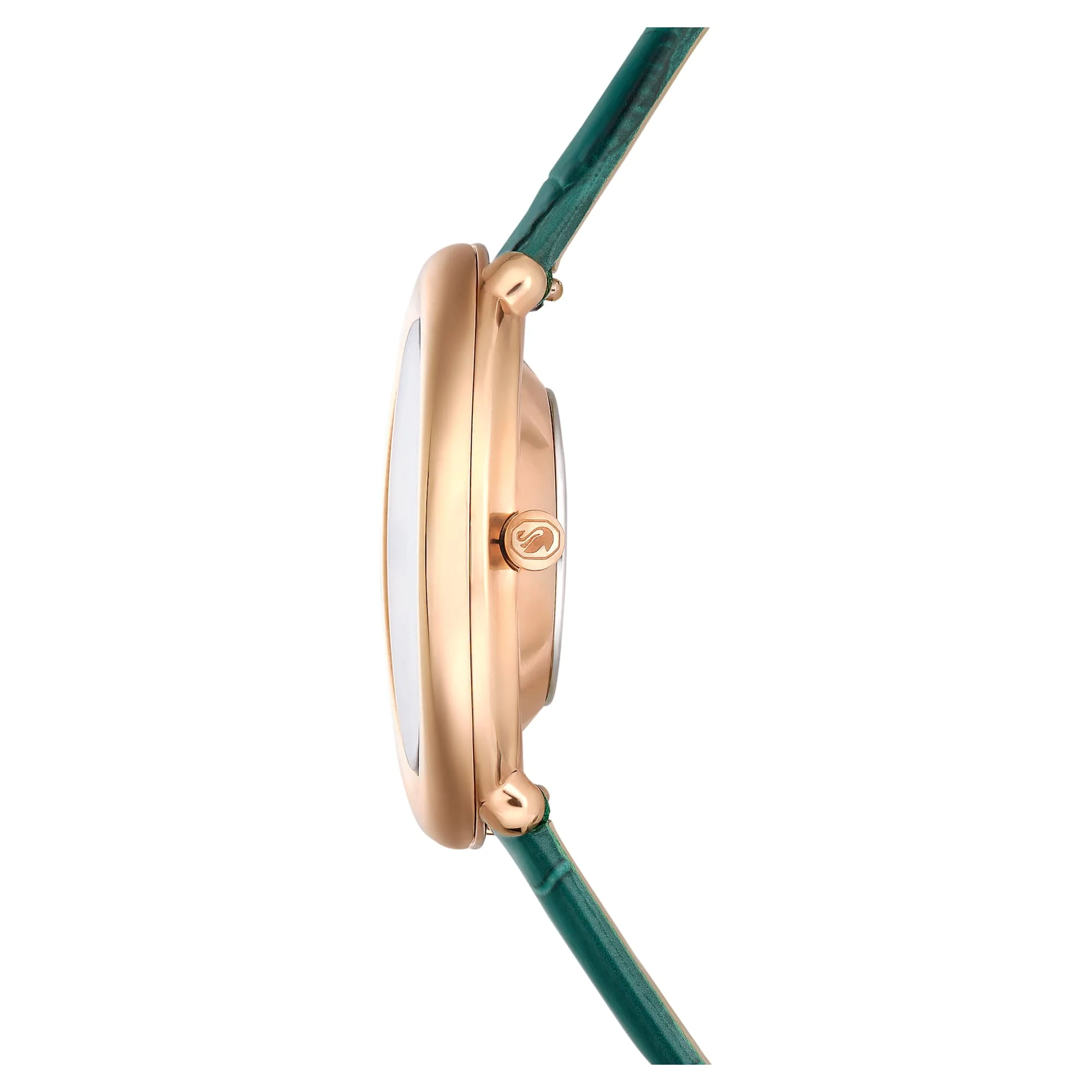 Imber watch Swiss Made, Leather strap, Green, Rose gold-tone finish - Image 6