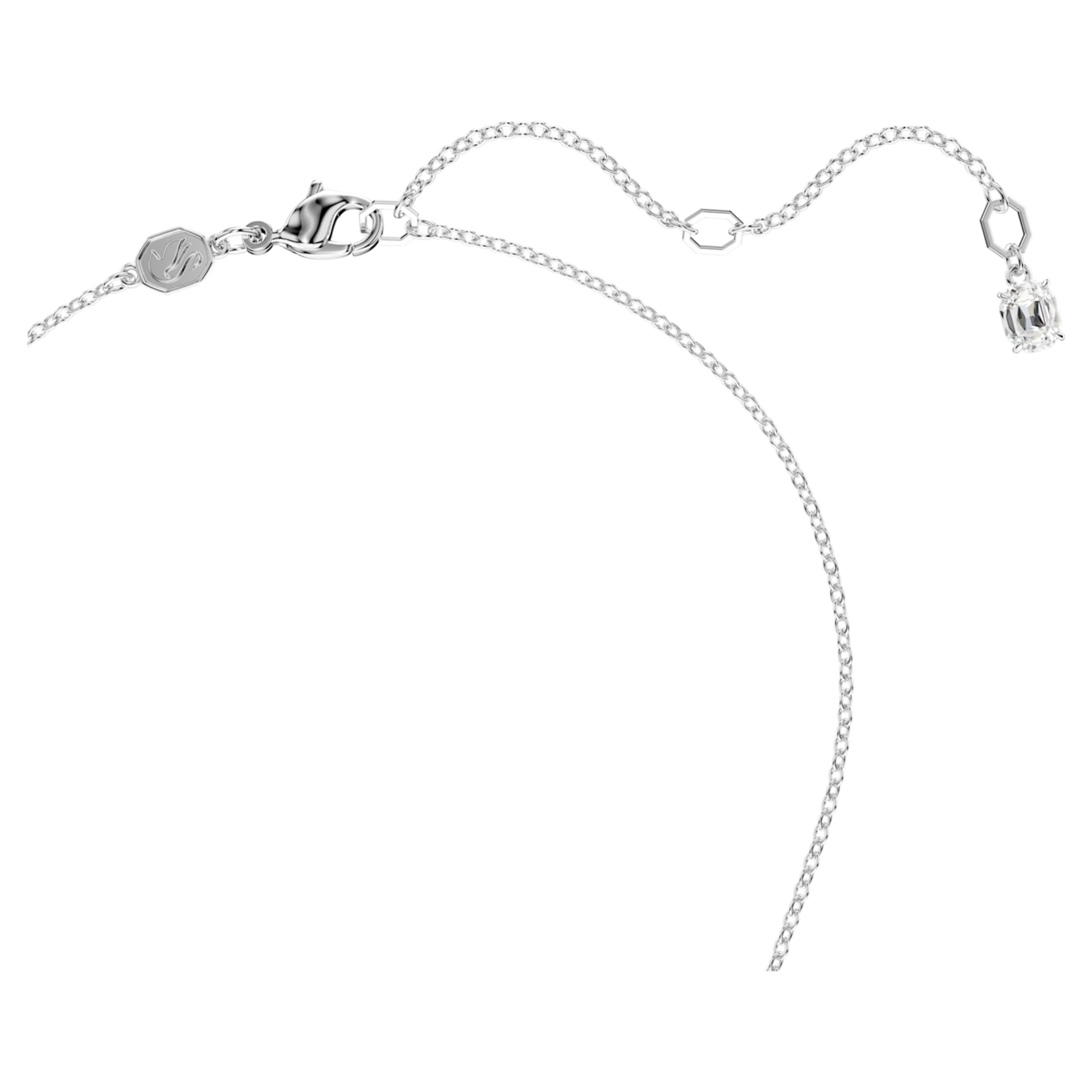 Insigne pendant Mixed cuts, Cross, White, Rhodium plated - Image 3
