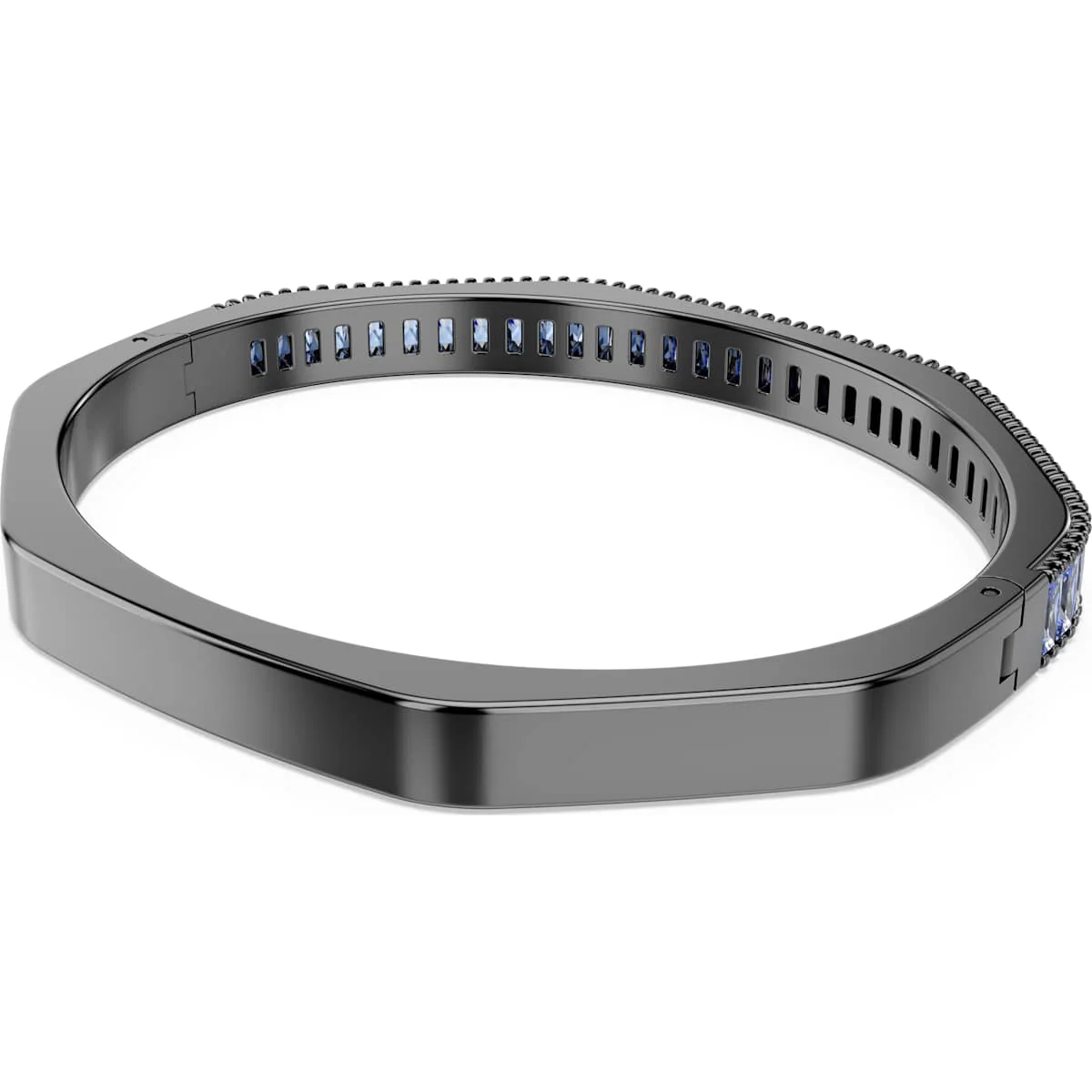 Matrix bangle Baguette cut, Blue, Ruthenium plated - Image 5