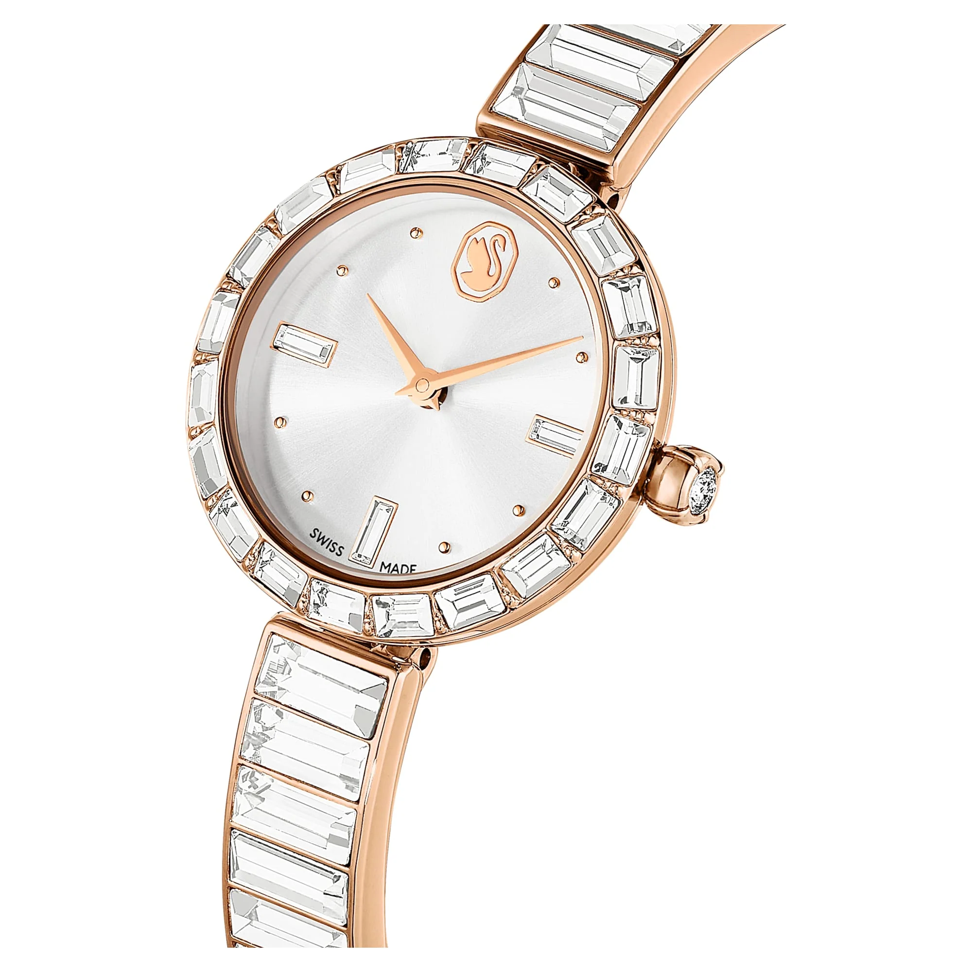 Matrix Bangle watch Swiss Made, Crystal bracelet, Rose gold tone, Rose gold-tone finish - Image 4