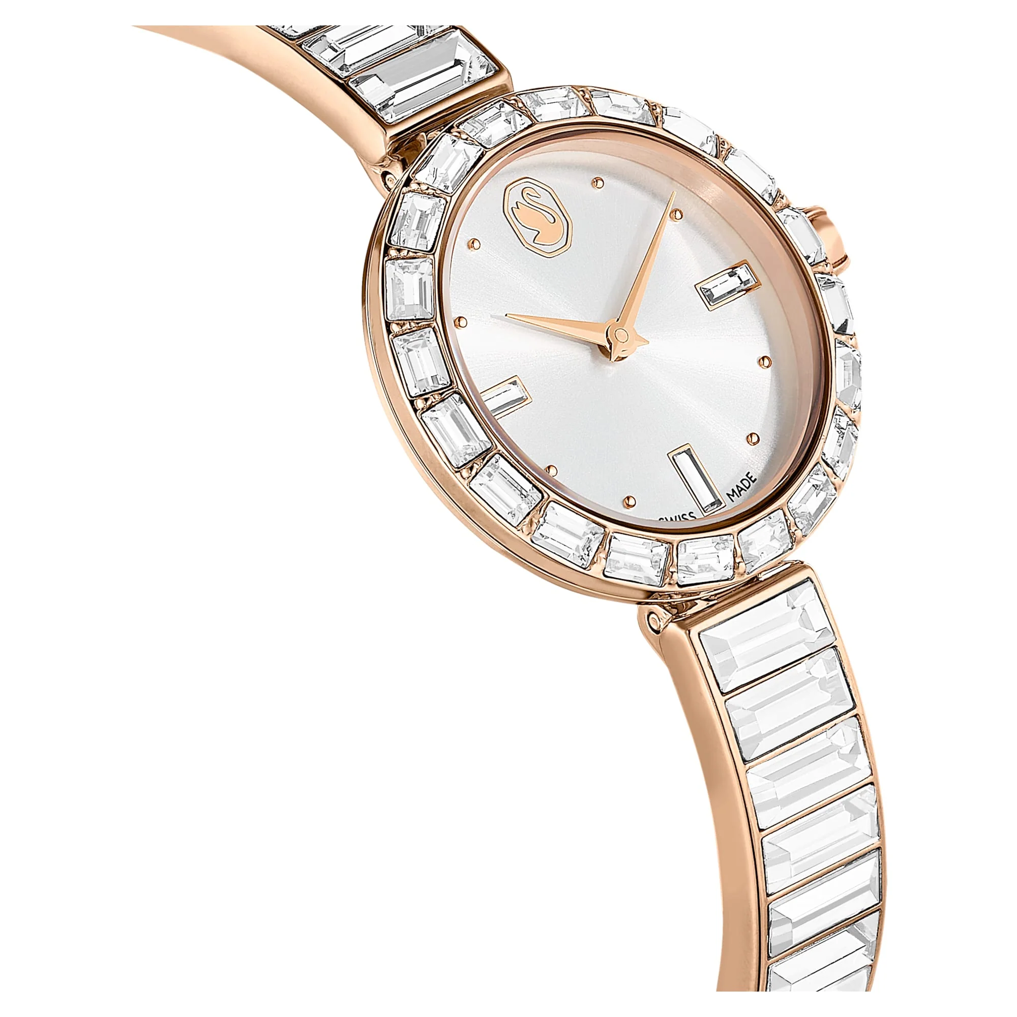 Matrix Bangle watch Swiss Made, Crystal bracelet, Rose gold tone, Rose gold-tone finish - Image 6