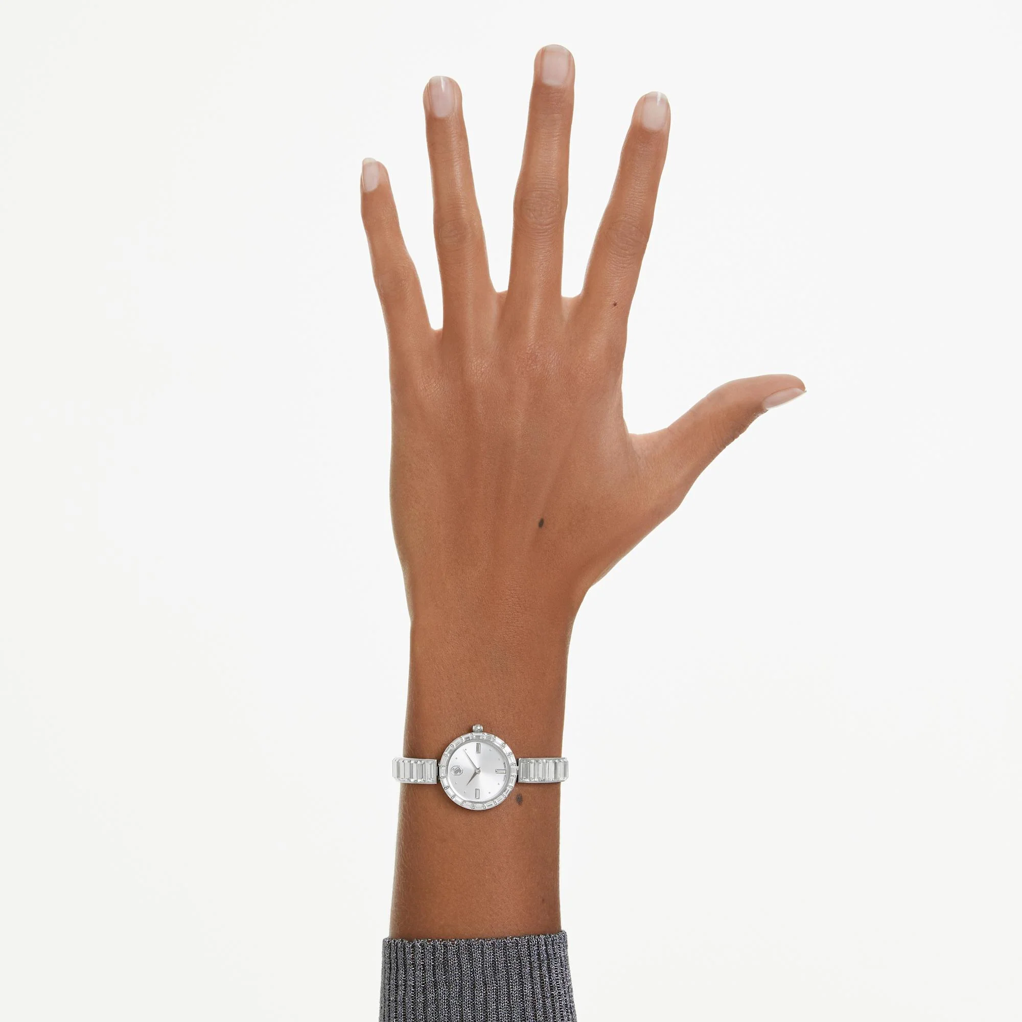 Matrix Bangle watch Swiss Made, Crystal bracelet, Silver tone, Stainless Steel - Image 7