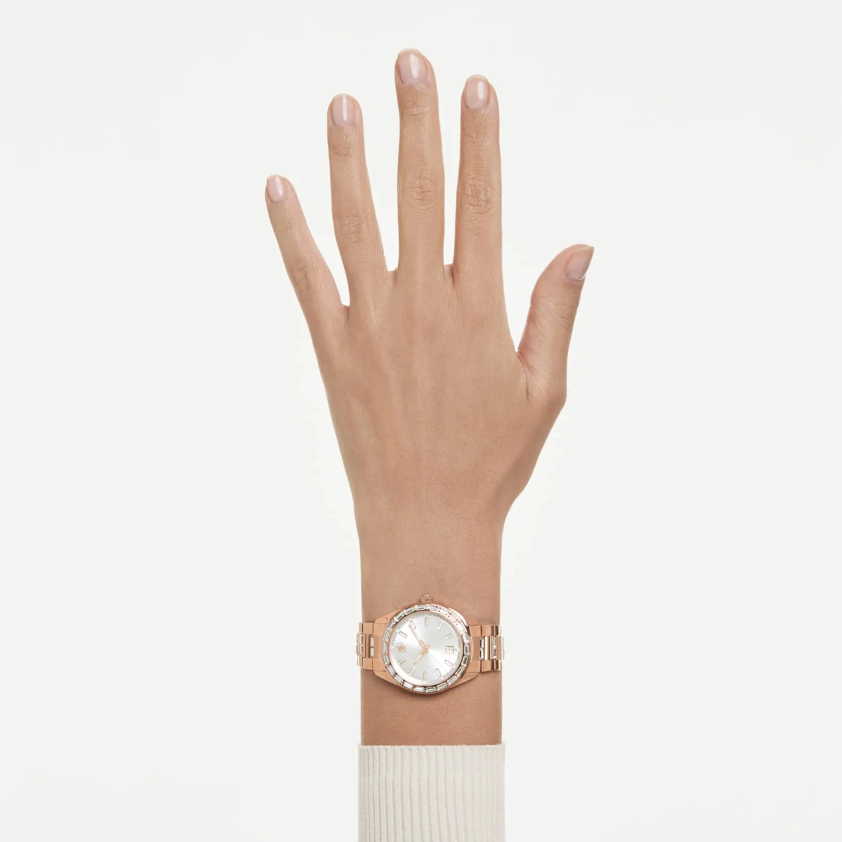 Matrix date watch Swiss Made, Metal bracelet, Rose gold tone, Rose gold-tone finish - Image 6