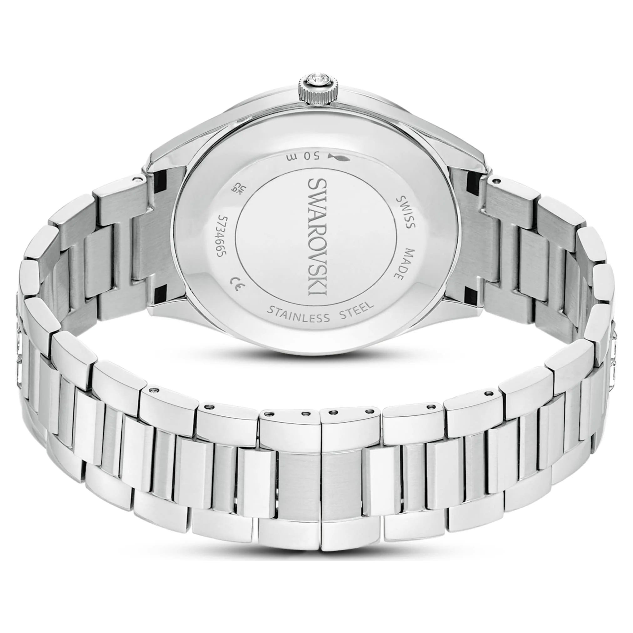 Matrix date watch Swiss Made, Metal bracelet, Silver Tone, Stainless steel - Image 3