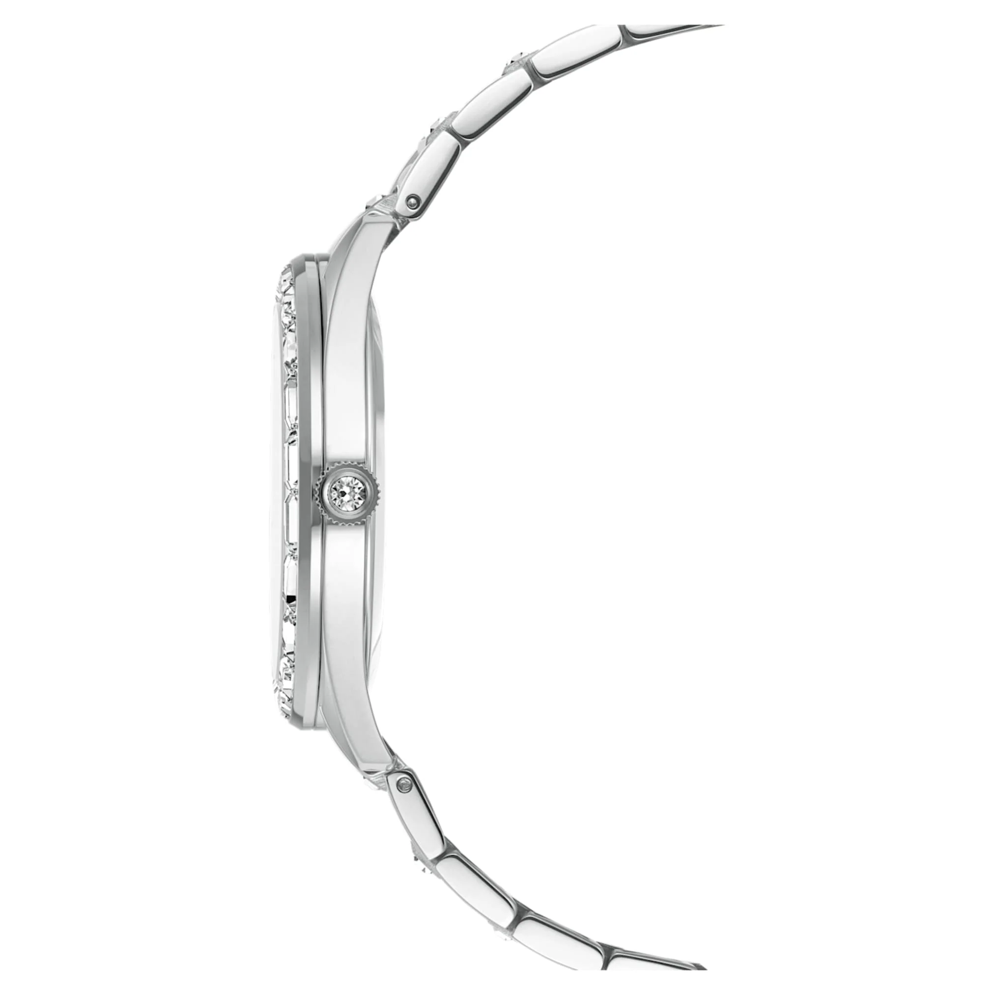 Matrix date watch Swiss Made, Metal bracelet, Silver Tone, Stainless steel - Image 5