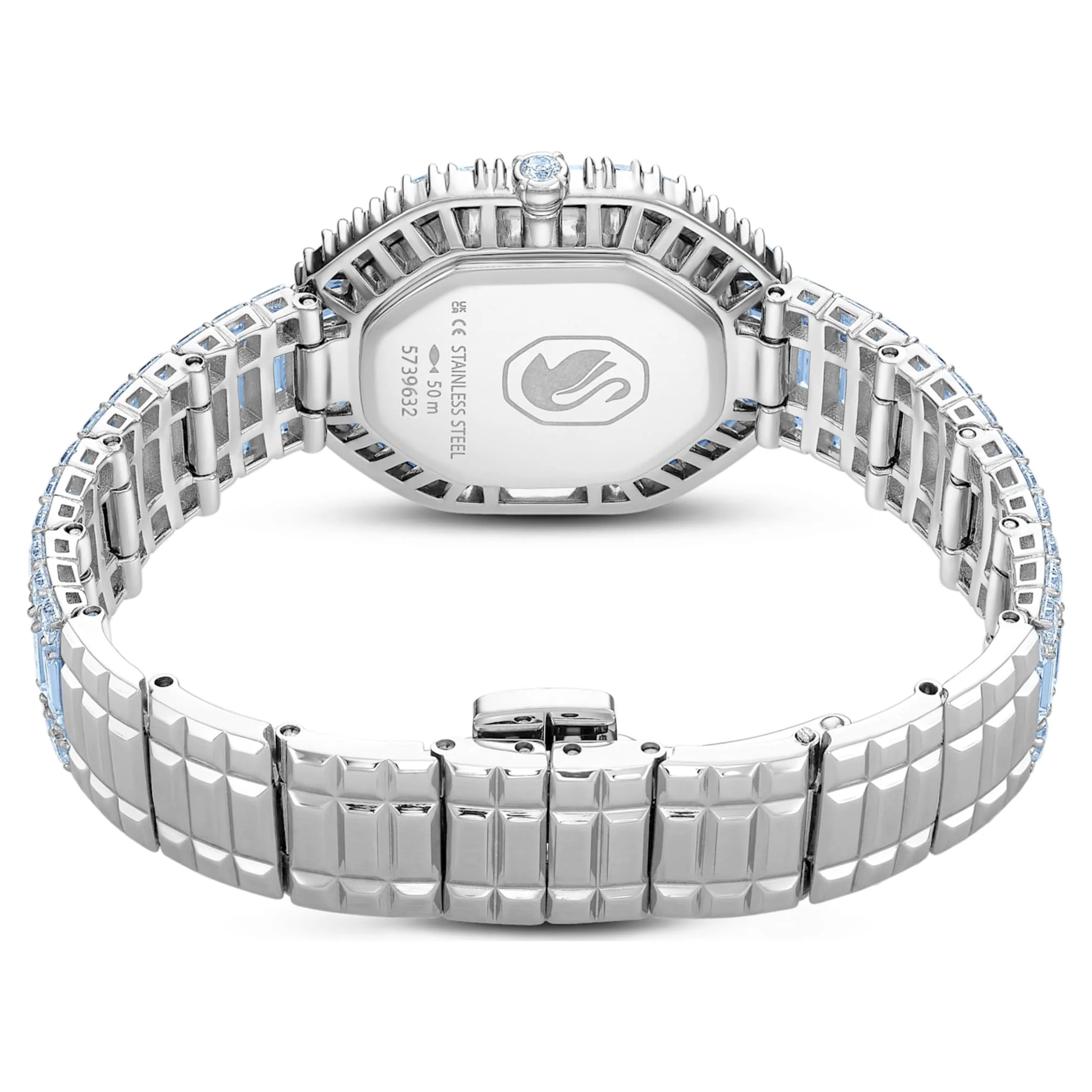 Matrix octagon watch Baguette cut, Metal bracelet, Blue, Stainless steel - Image 3