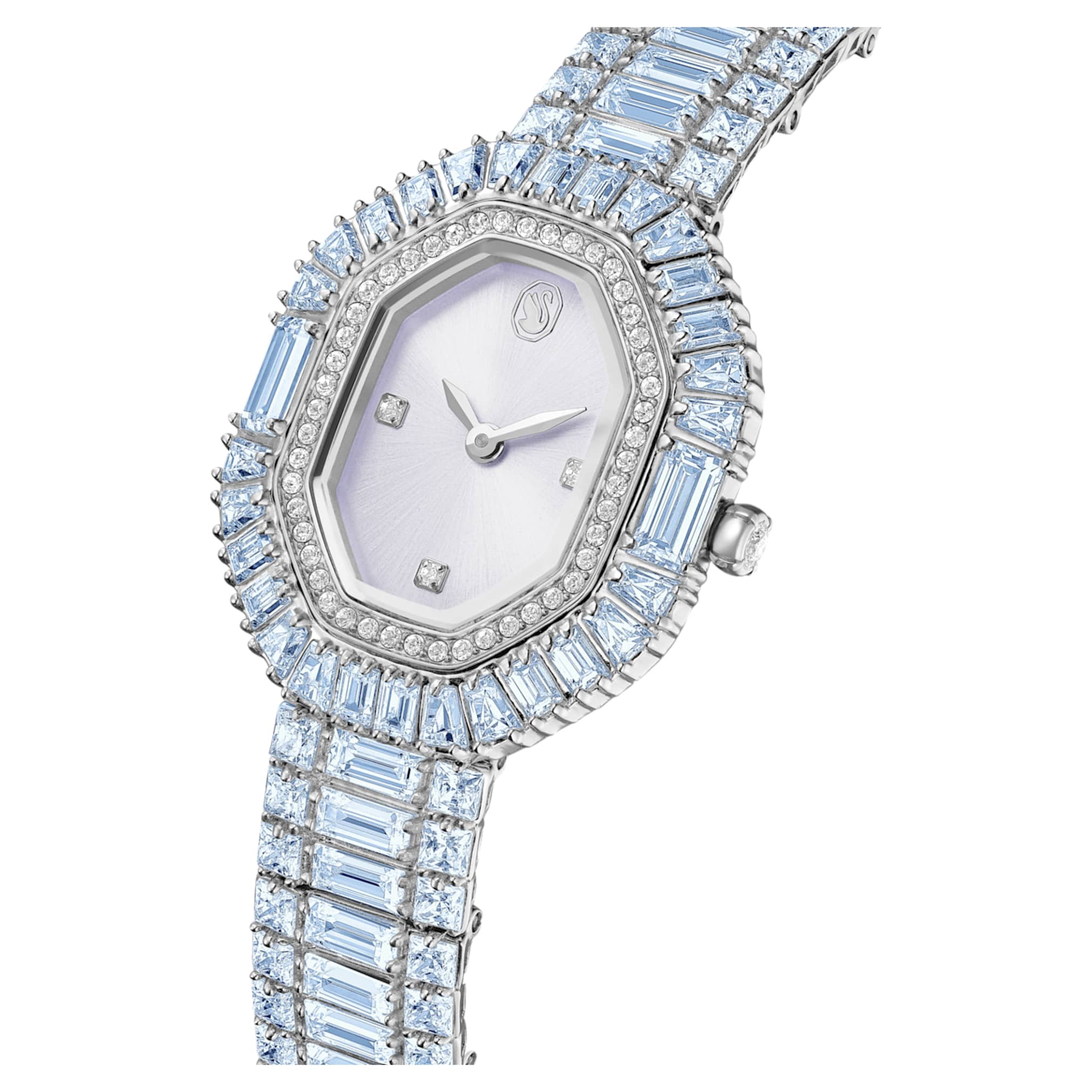 Matrix octagon watch Baguette cut, Metal bracelet, Blue, Stainless steel - Image 4