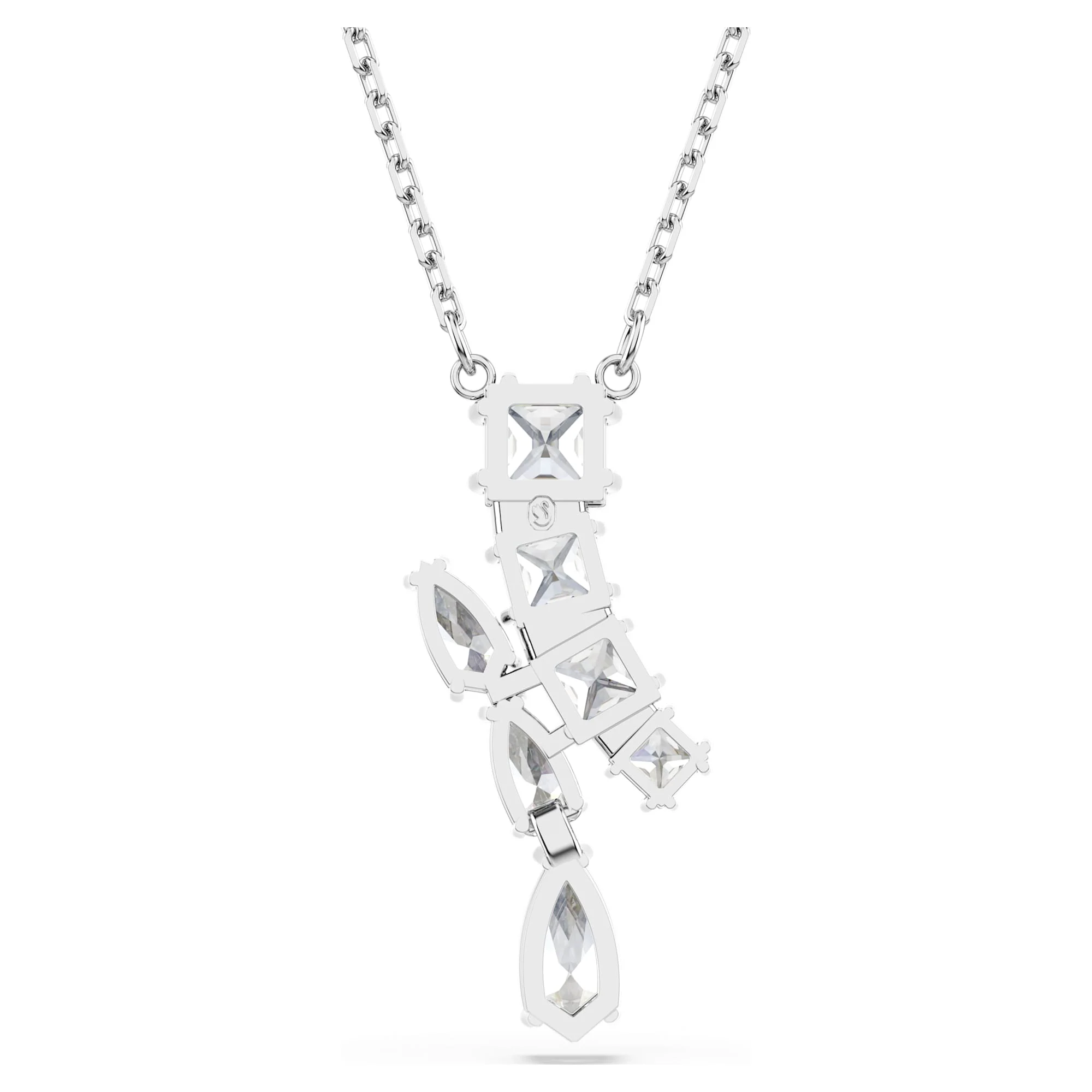 Matrix pendant Mixed cuts, White, Rhodium plated - Image 4