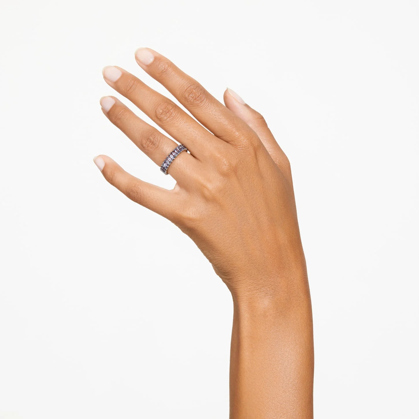 Matrix ring Baguette cut, Gray, Ruthenium plated - Image 5