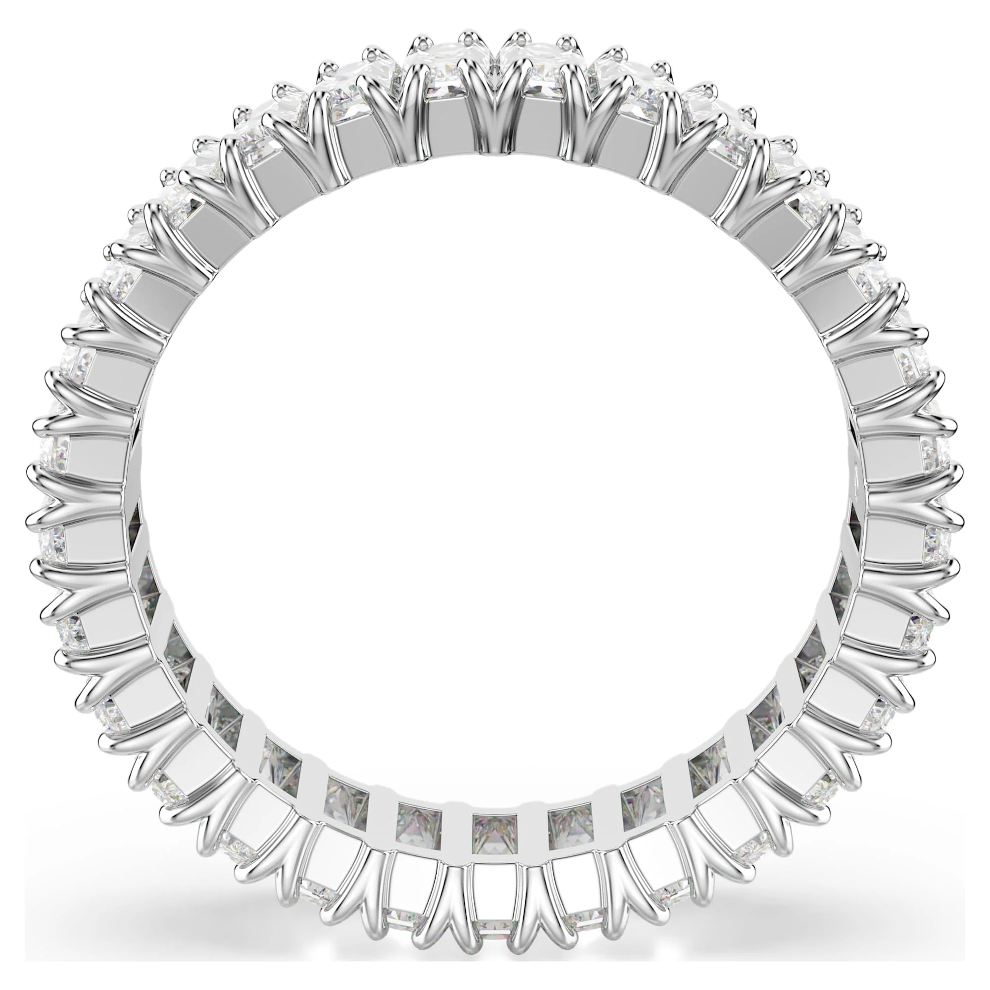 Matrix ring Baguette cut, White, Silver-tone finish - Image 3