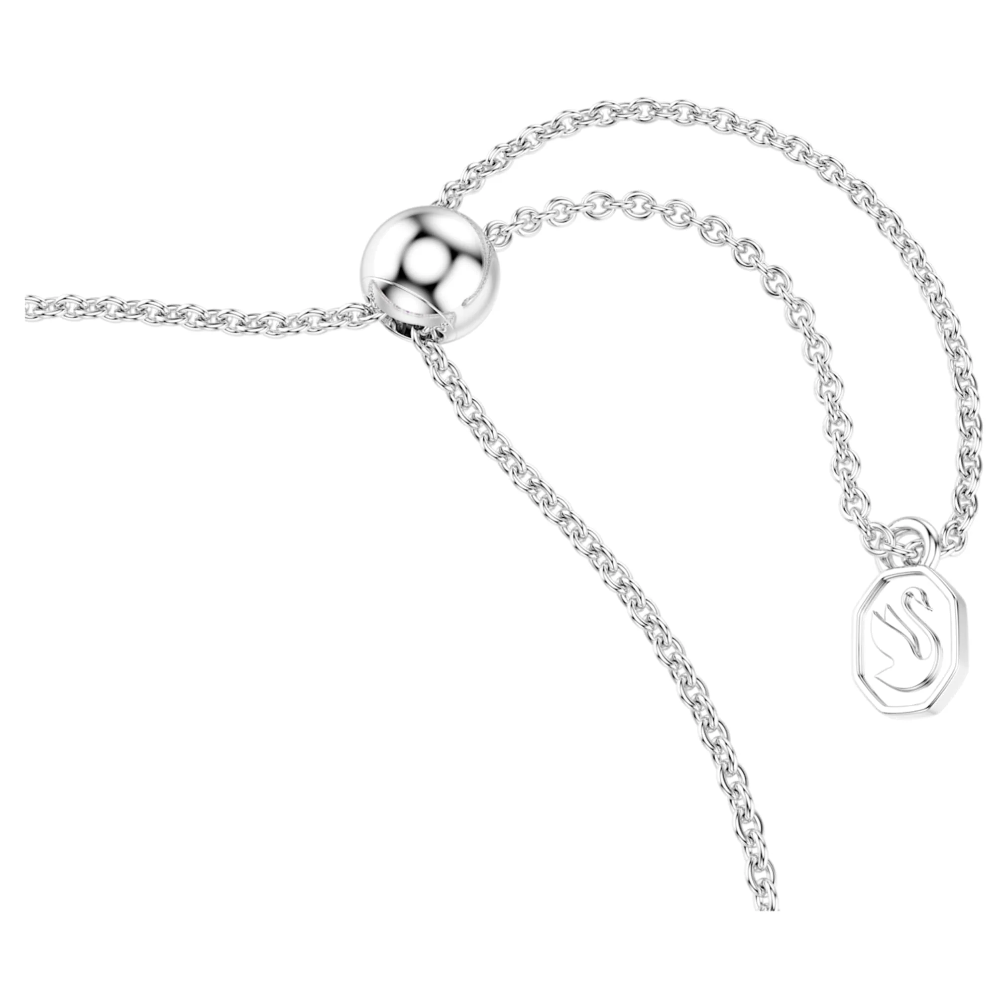Matrix Tennis bracelet Gradient of round cuts, Multicolored, Rhodium plated - Image 3
