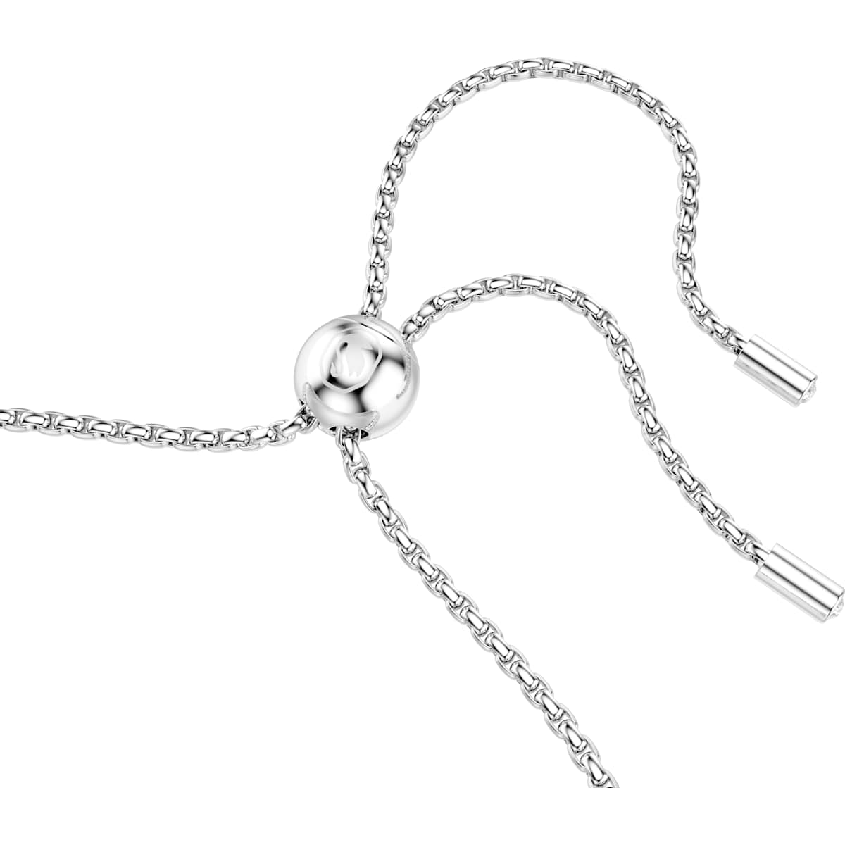 Matrix Tennis bracelet Round cut, White, Rhodium plated - Image 4