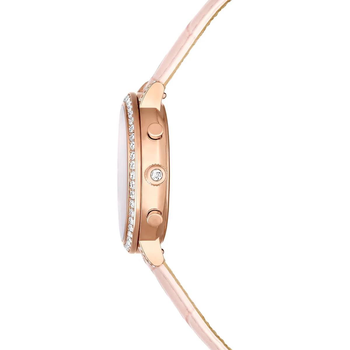 Matrix Tennis Chrono watch, Swiss Made, Leather strap, Pink, Rose gold-tone finish - Image 6