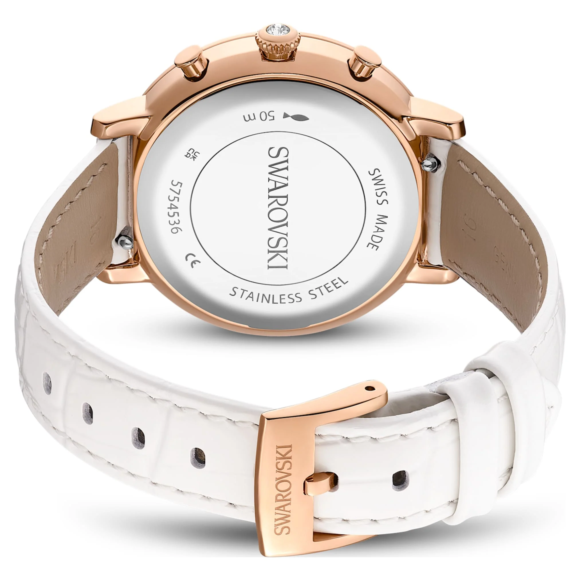 Matrix tennis chrono watch Swiss Made, Leather strap, Rose gold tone, Rose gold-tone finish - Image 3