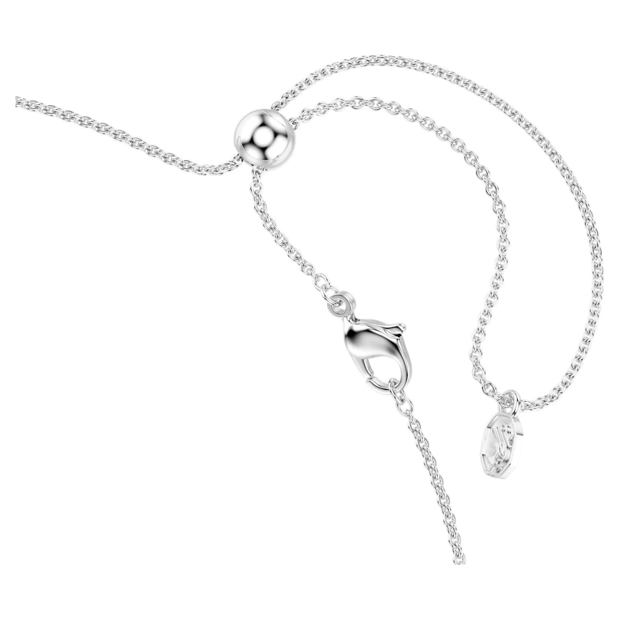 Matrix Tennis necklace Gradient of round cuts, Multicolored, Rhodium plated - Image 3