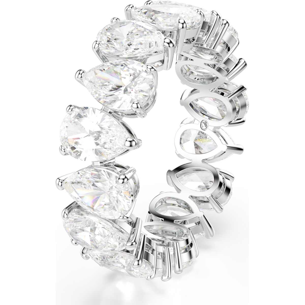 Matrix Vittore ring Pear cut, White, Silver-tone finish - Image 2