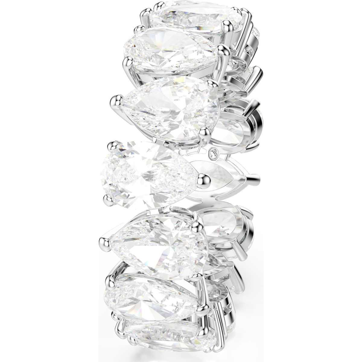 Matrix Vittore ring Pear cut, White, Silver-tone finish - Image 3