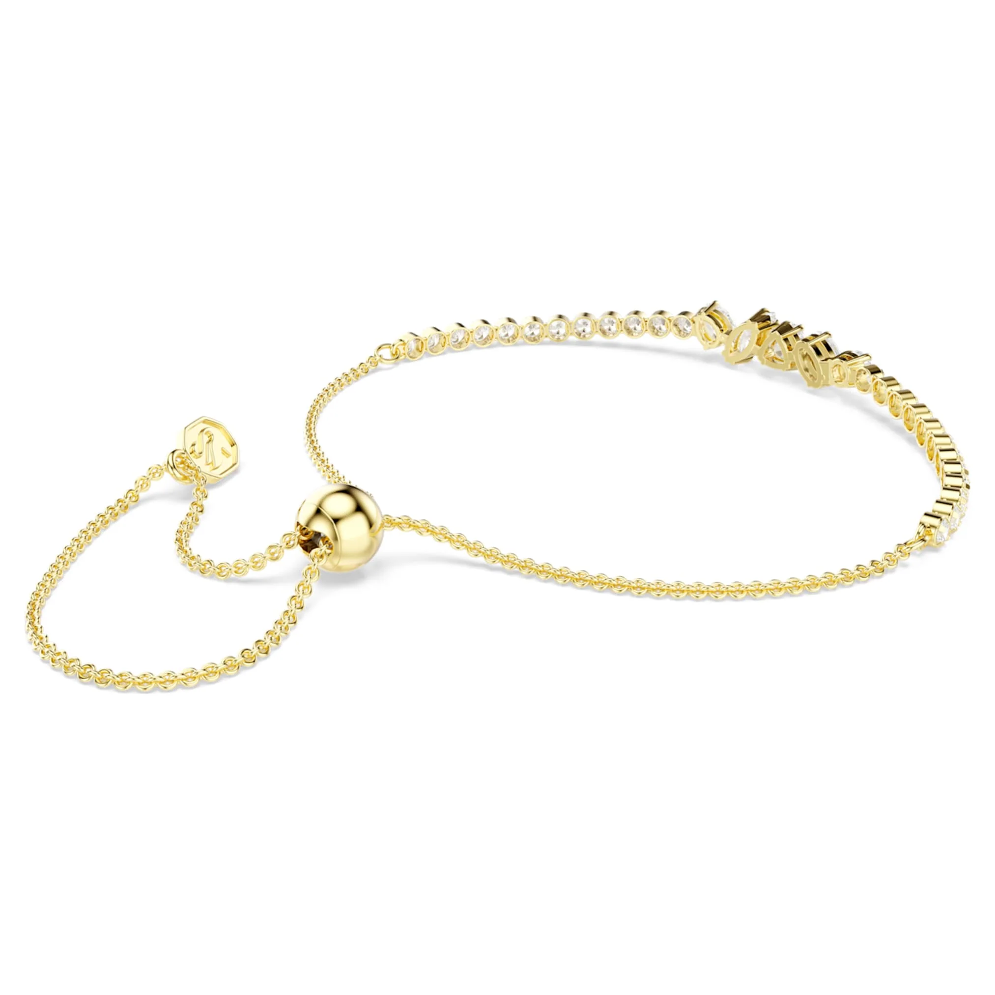 Mesmera bracelet Mixed cuts, White, 18K gold finish - Image 4
