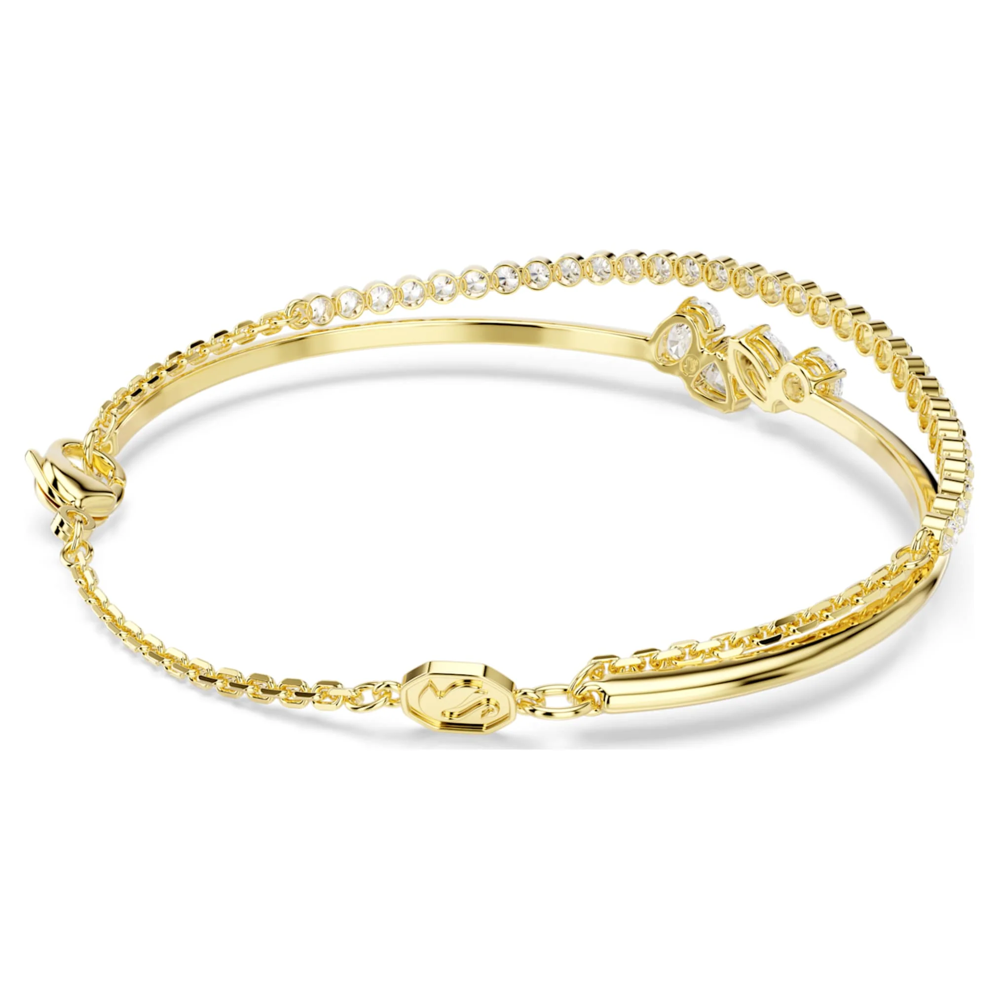 Mesmera bracelet Mixed cuts, White, 18K gold finish - Image 4