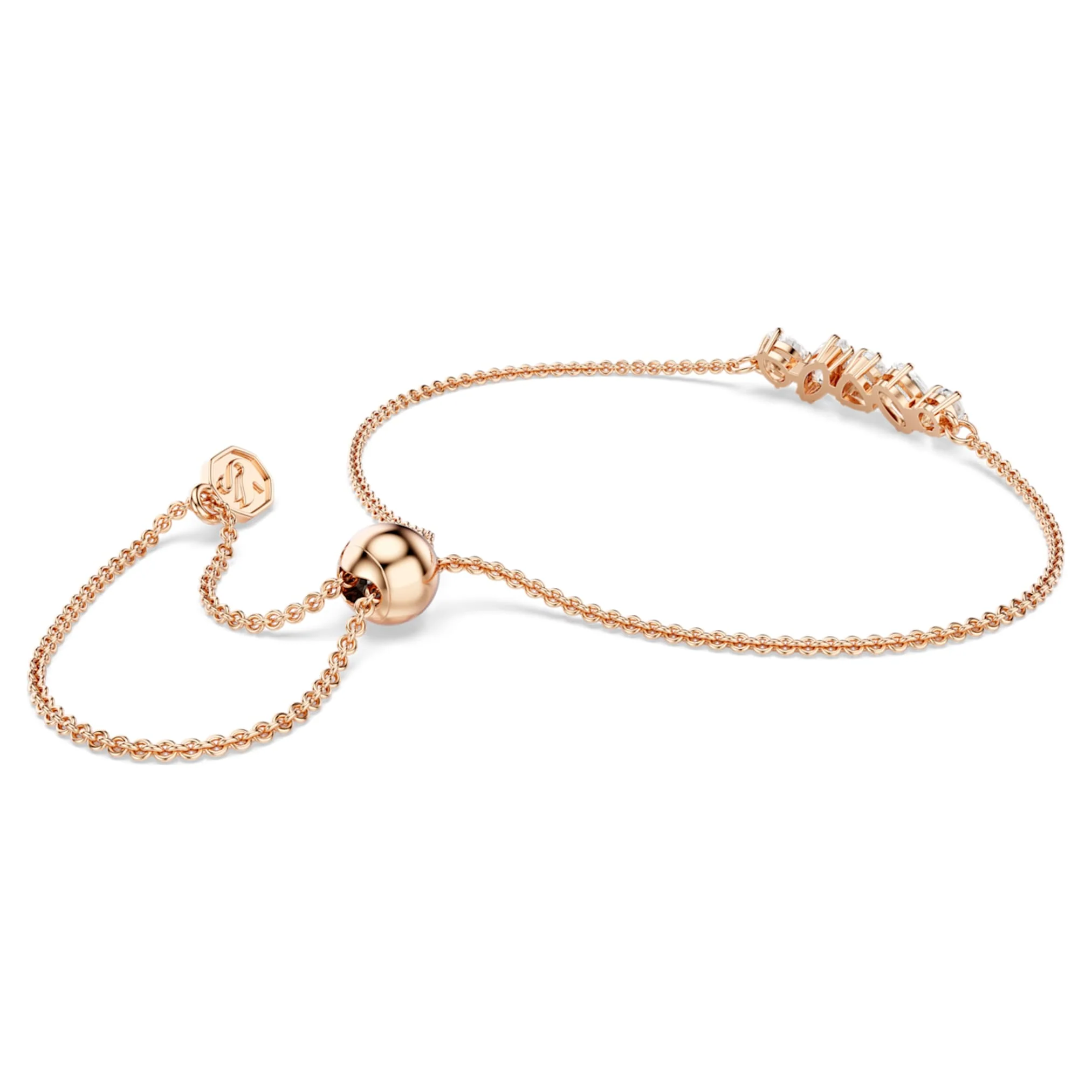 Mesmera bracelet Mixed cuts, White, 18K rose gold finish - Image 4