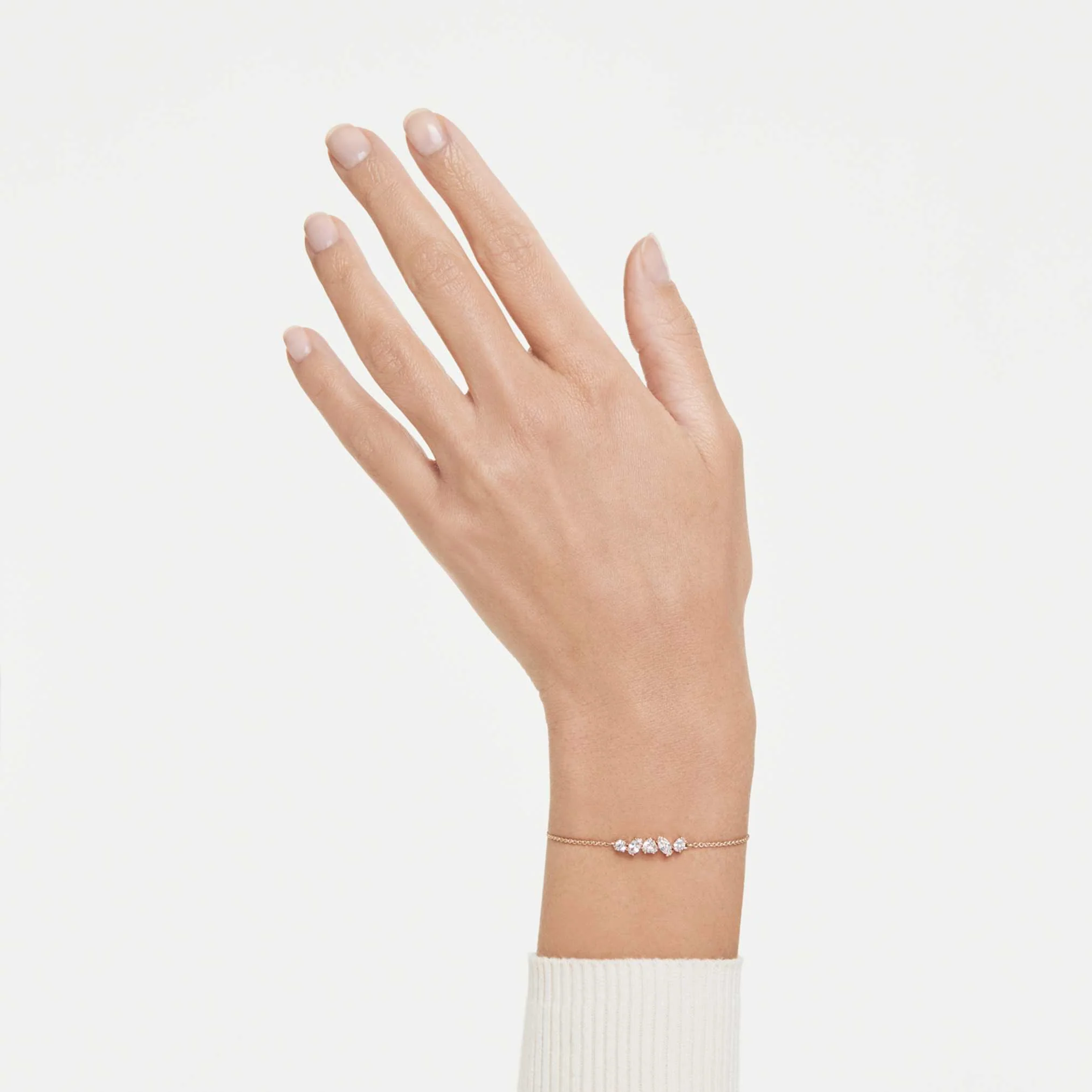 Mesmera bracelet Mixed cuts, White, 18K rose gold finish - Image 5