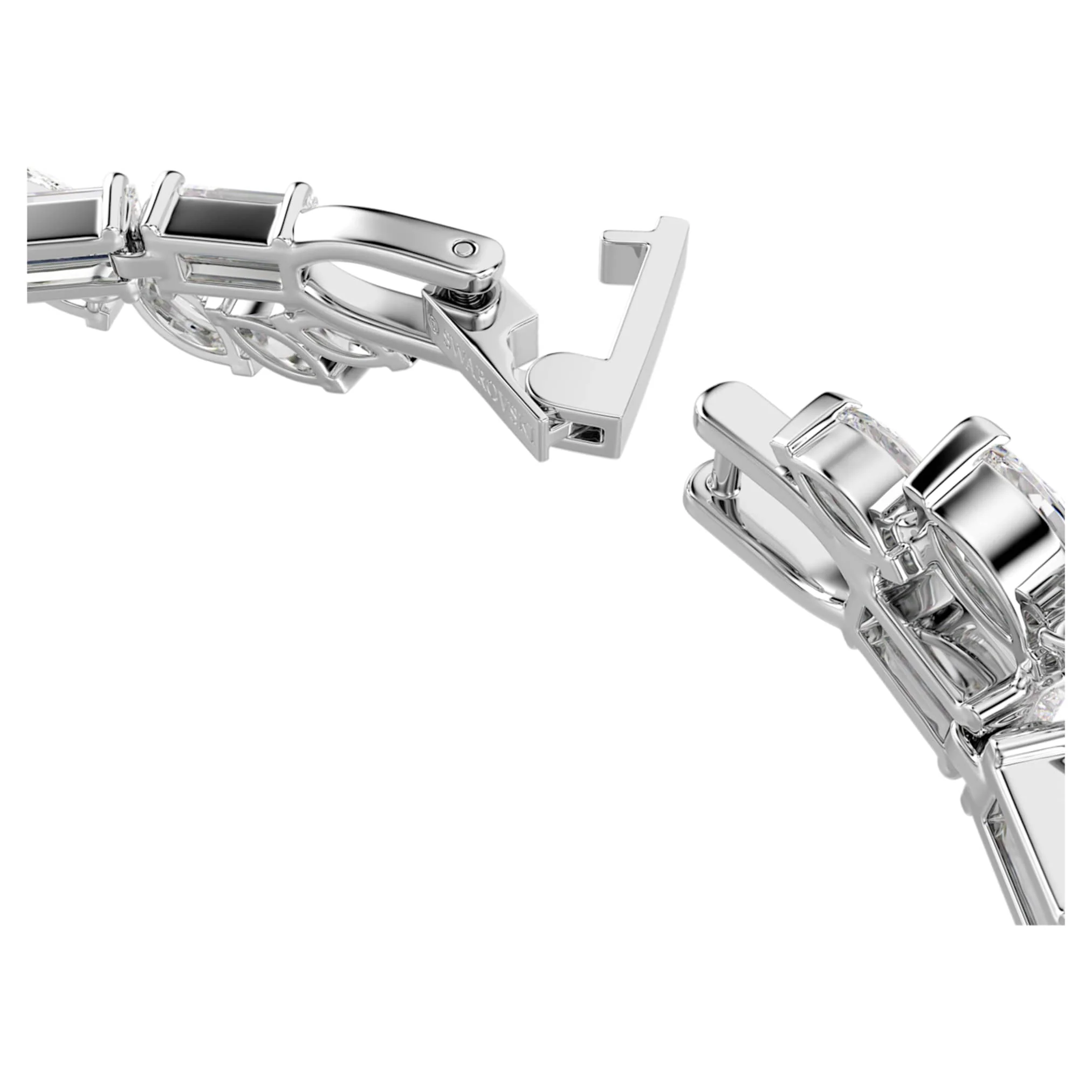 Mesmera bracelet Mixed cuts, White, Rhodium plated - Image 3