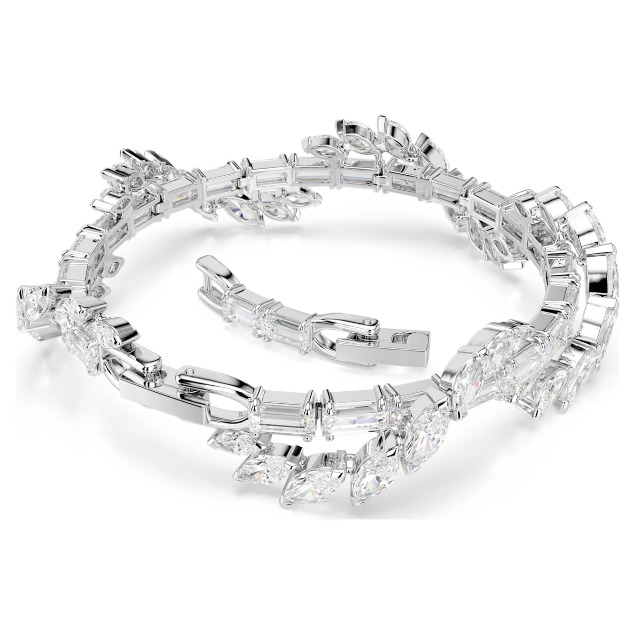 Mesmera bracelet Mixed cuts, White, Rhodium plated - Image 4
