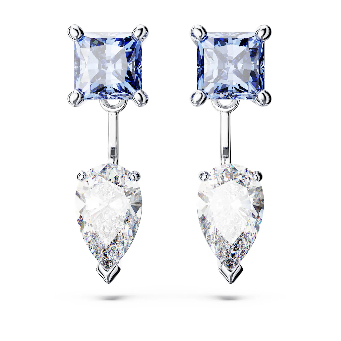 Mesmera earring jackets Mixed cuts, Detachable, Blue, Rhodium plated - Image 2
