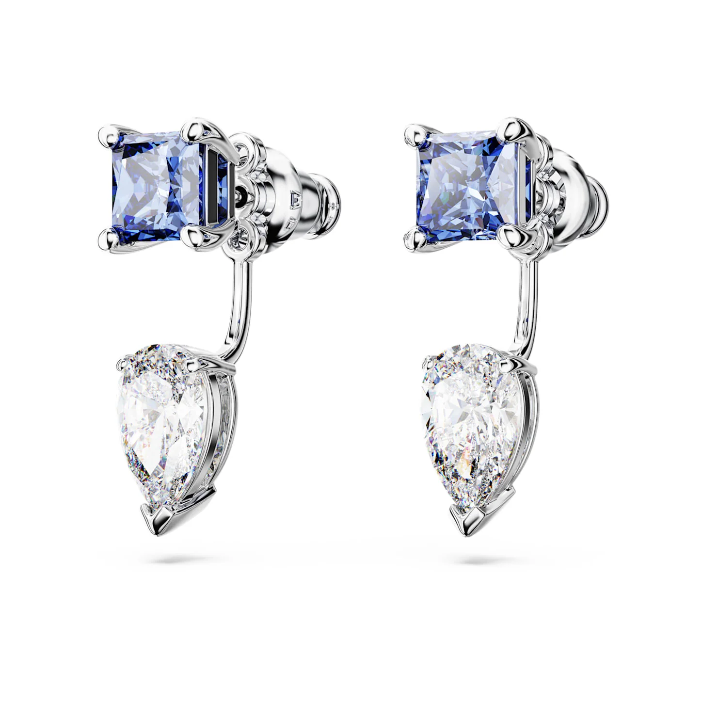 Mesmera earring jackets Mixed cuts, Detachable, Blue, Rhodium plated - Image 3