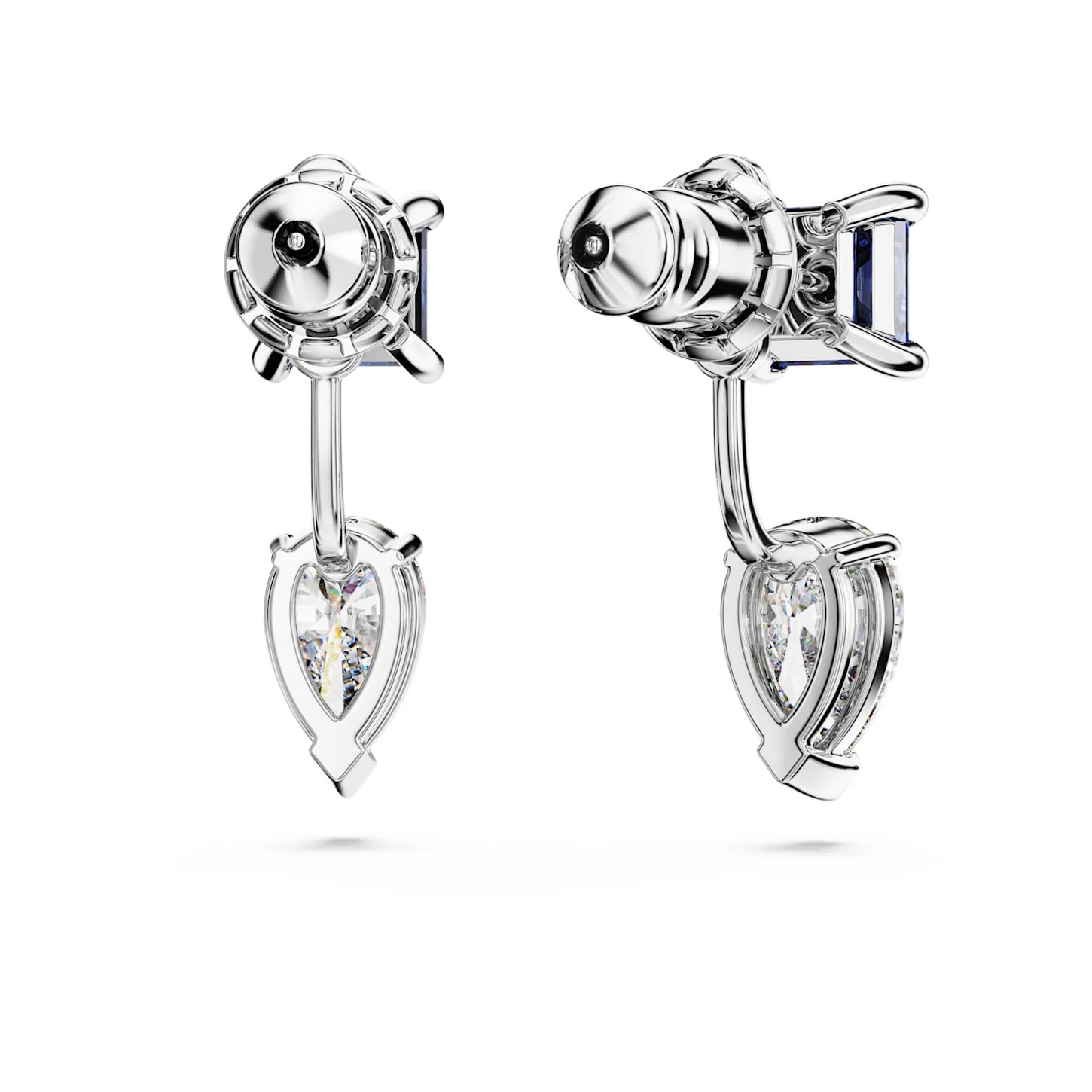 Mesmera earring jackets Mixed cuts, Detachable, Blue, Rhodium plated - Image 4