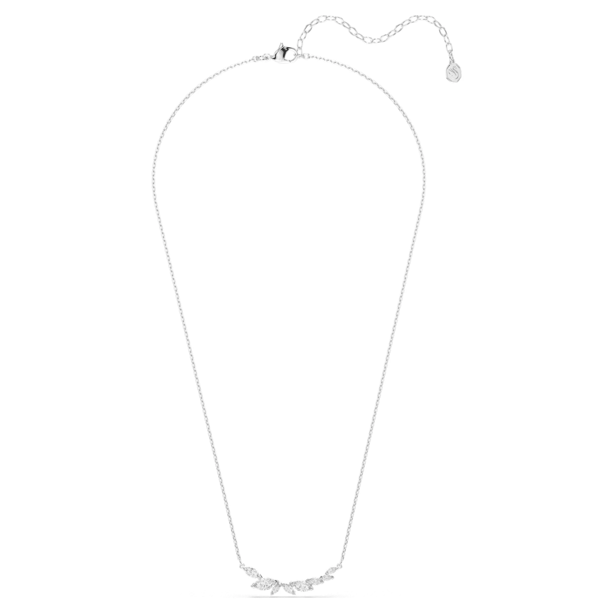 Mesmera necklace Marquise cut, White, Rhodium plated - Image 2